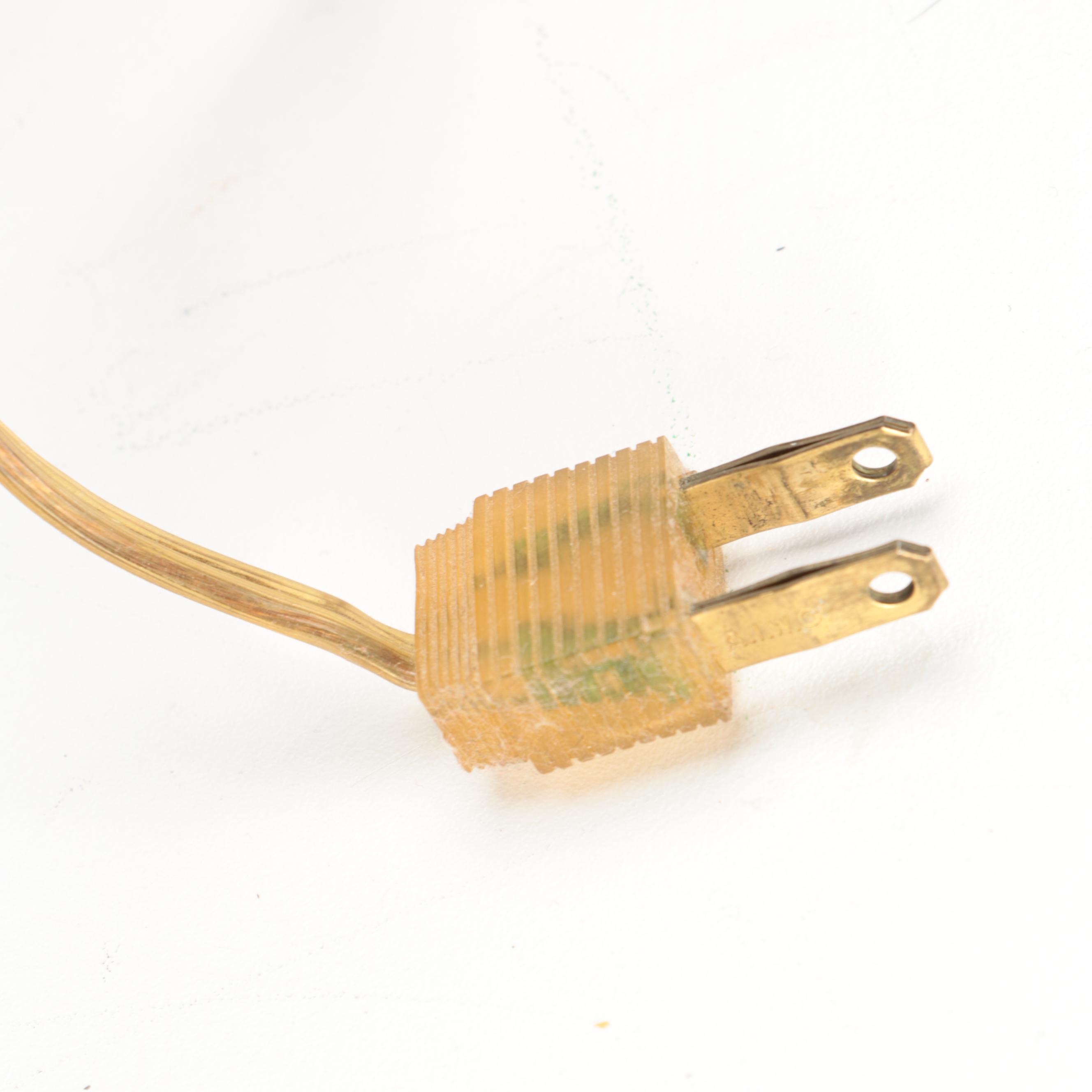 Art Nouveau Style Figural Table Lamp with Smocked Bell Shade