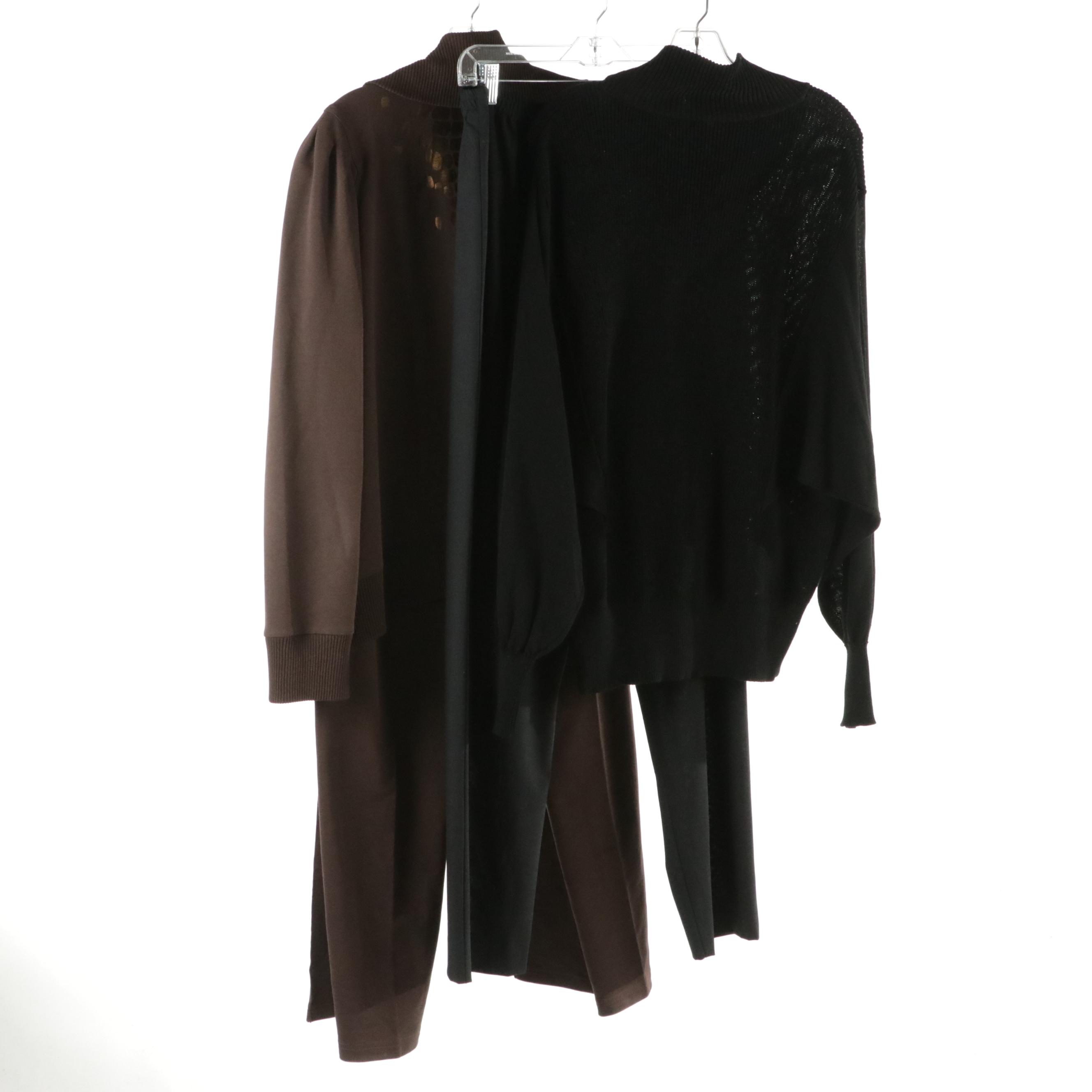 Escada Sport Brown Sweatsuit, Escada Zip-Up Sweater and Eskandar Lounge Pants