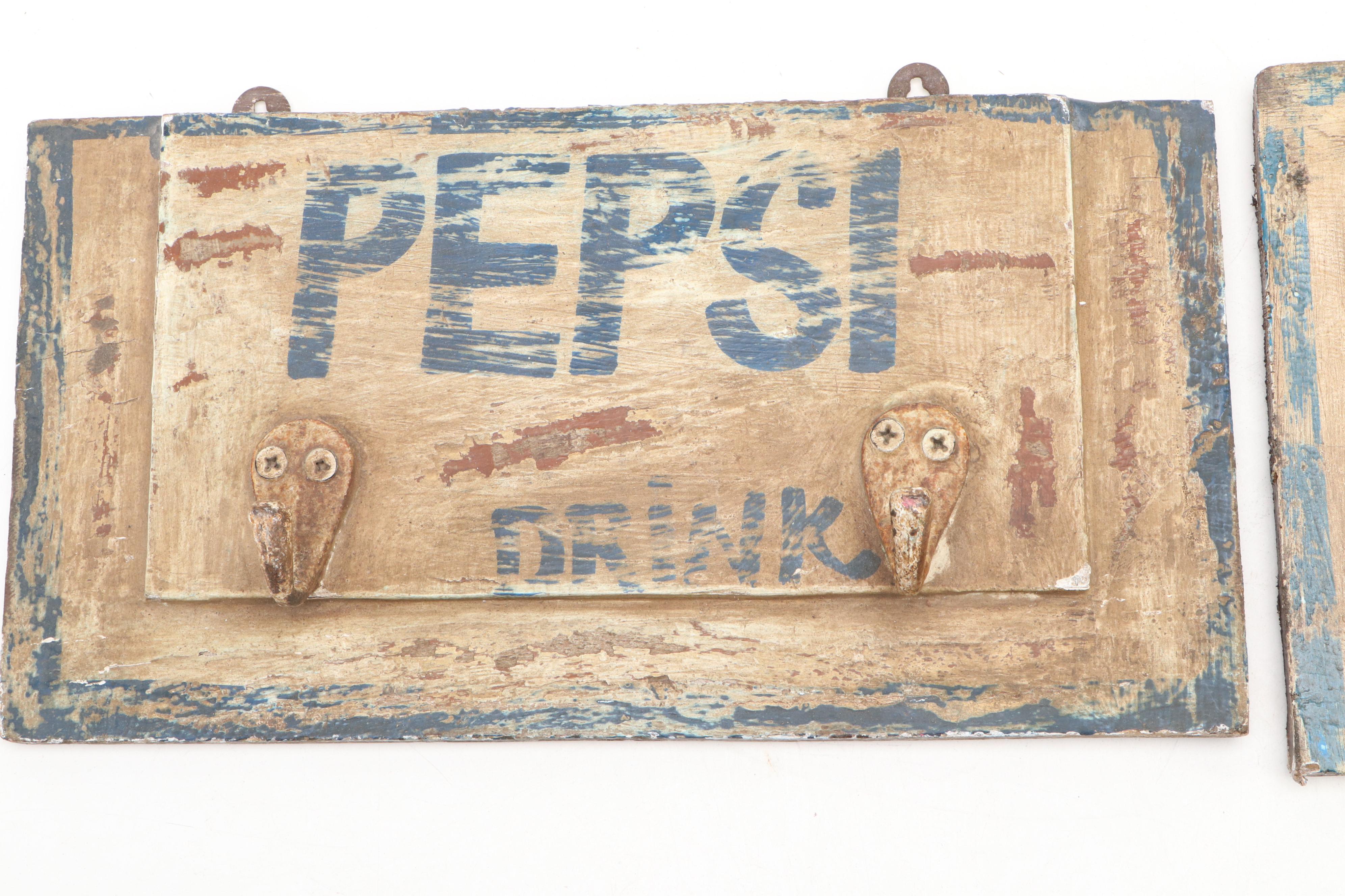 Pepsi and Sprite Advertising Hanging Coat Racks