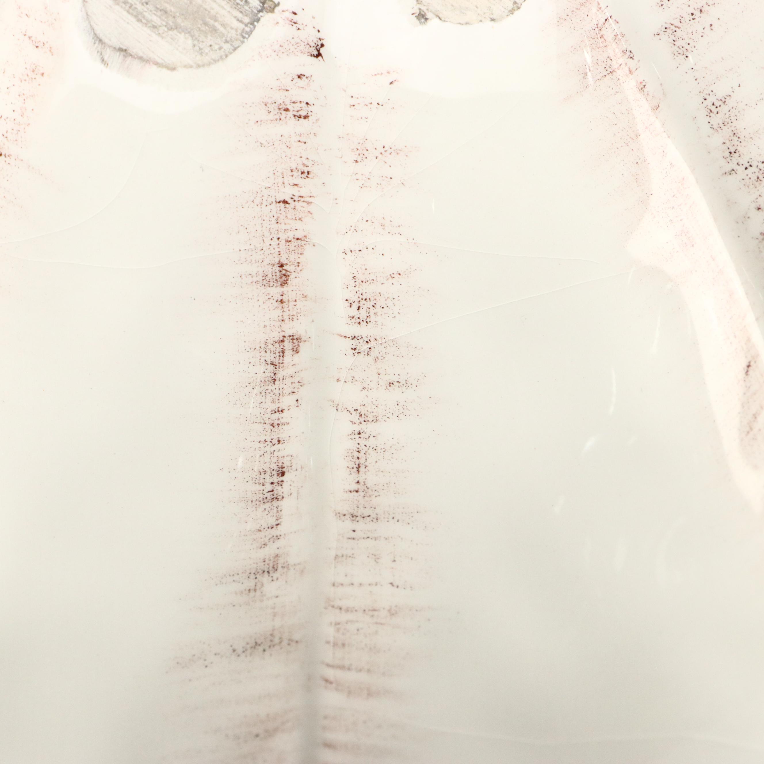 American Atelier "Pumpkin" White Earthenware Tureen with Ladle