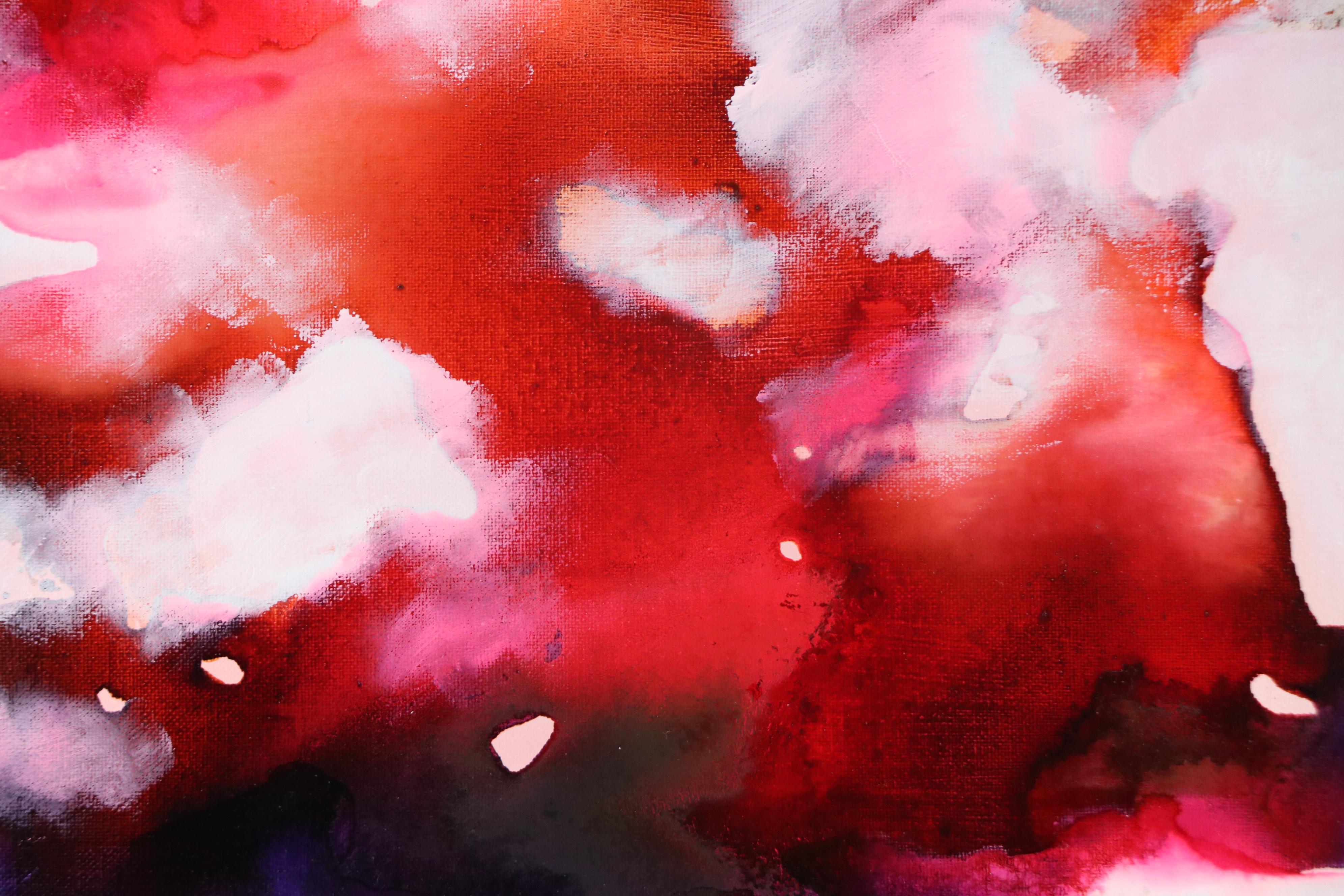 Milagros Pongo Abstract Mixed Media Painting "Tempestad," 21st Century