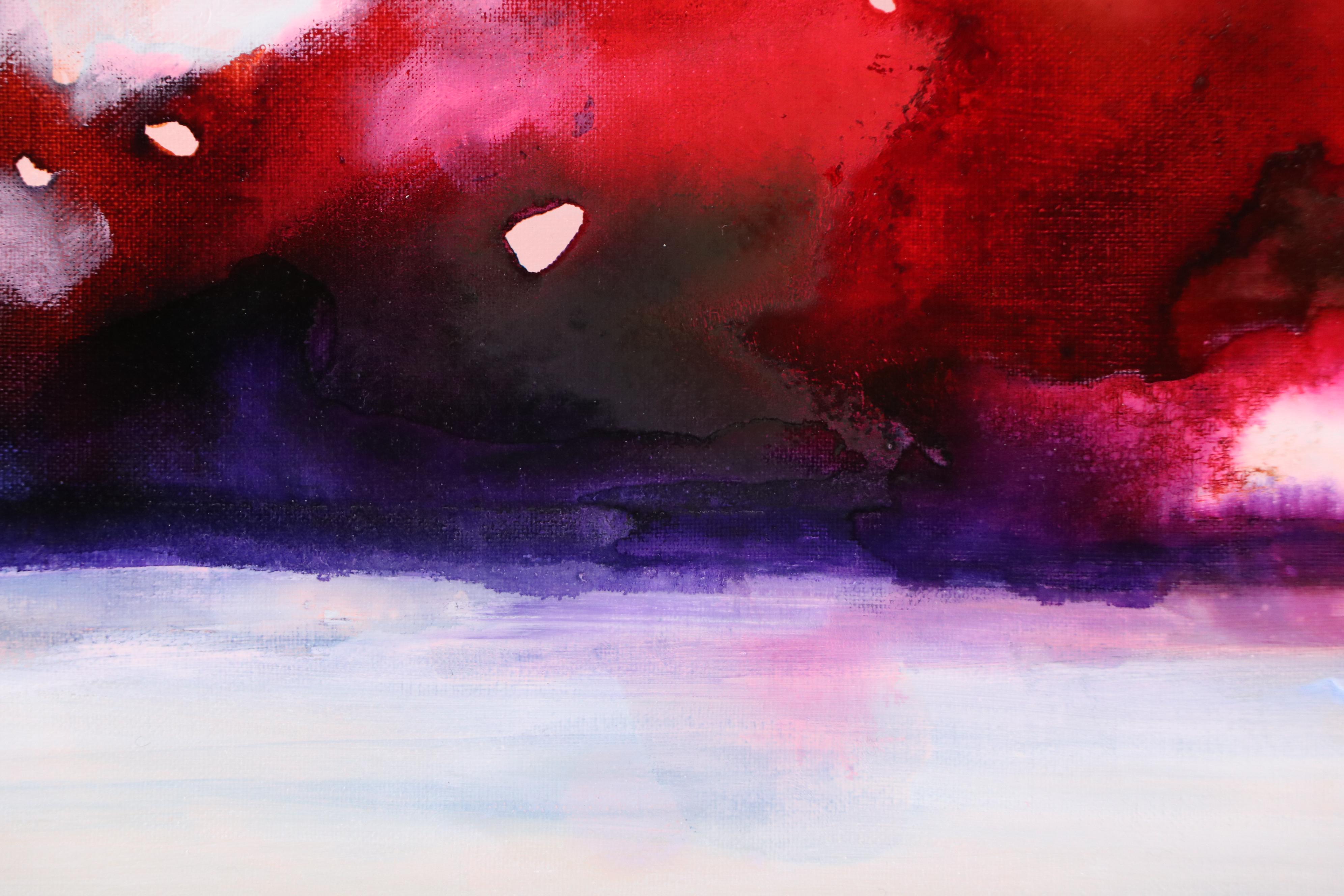 Milagros Pongo Abstract Mixed Media Painting "Tempestad," 21st Century