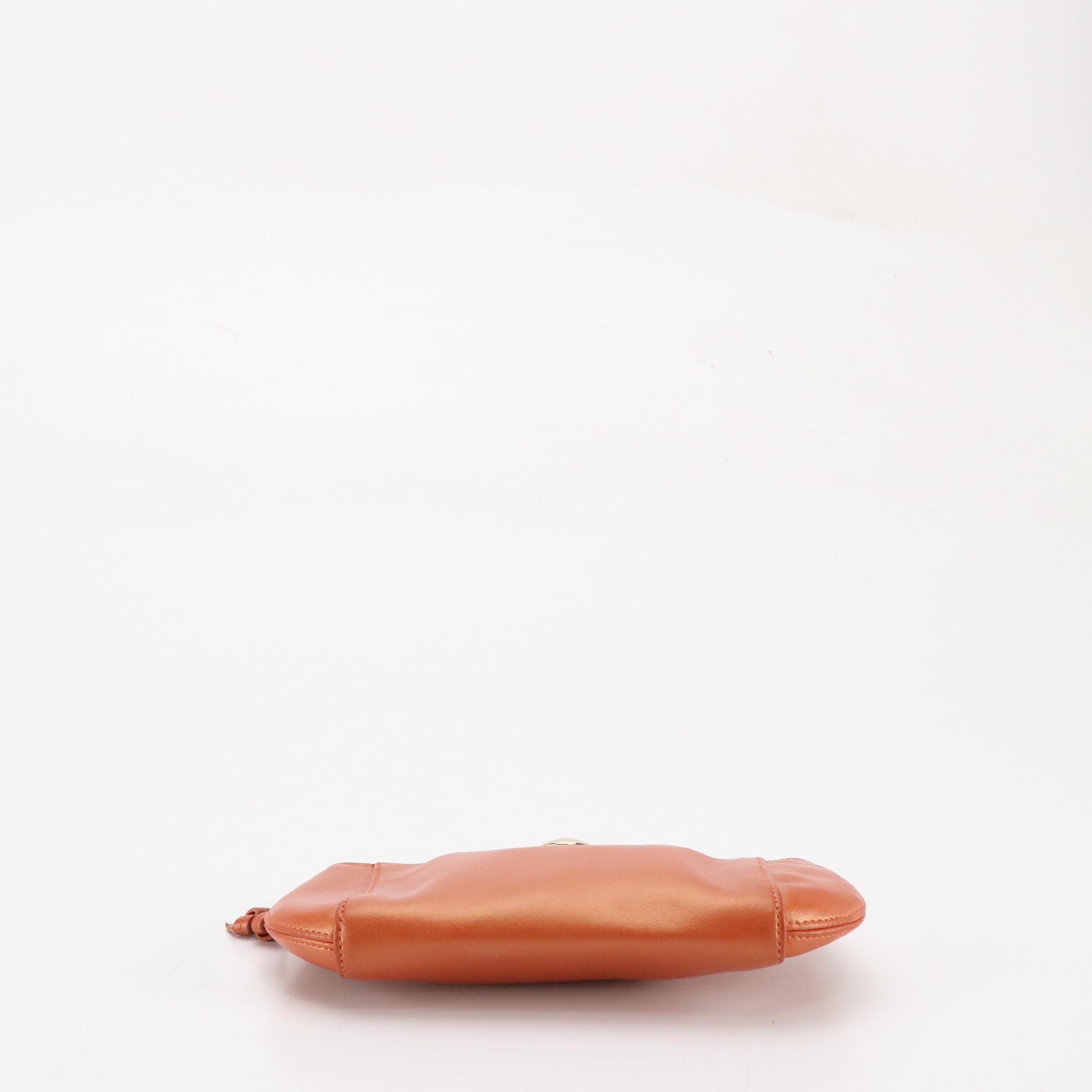 Longchamp Metallic Orange Leather Pouch, Lululemon Nylon "Everywhere" Belt Bag