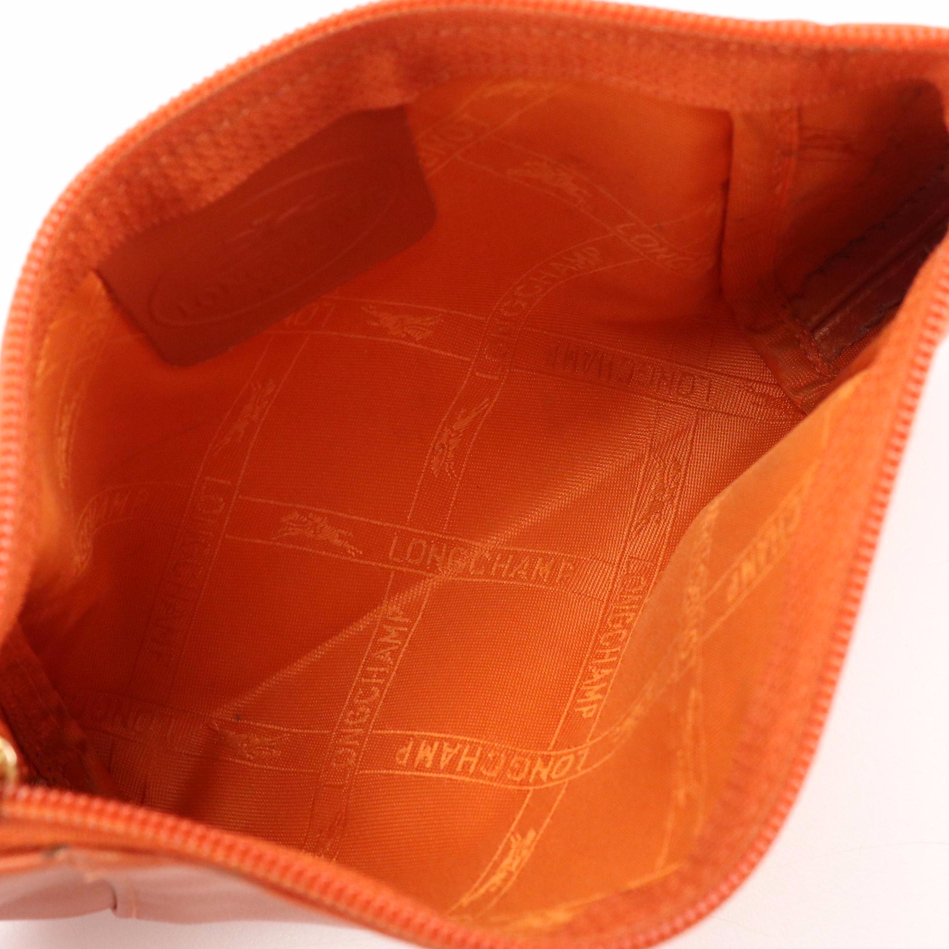 Longchamp Metallic Orange Leather Pouch, Lululemon Nylon "Everywhere" Belt Bag