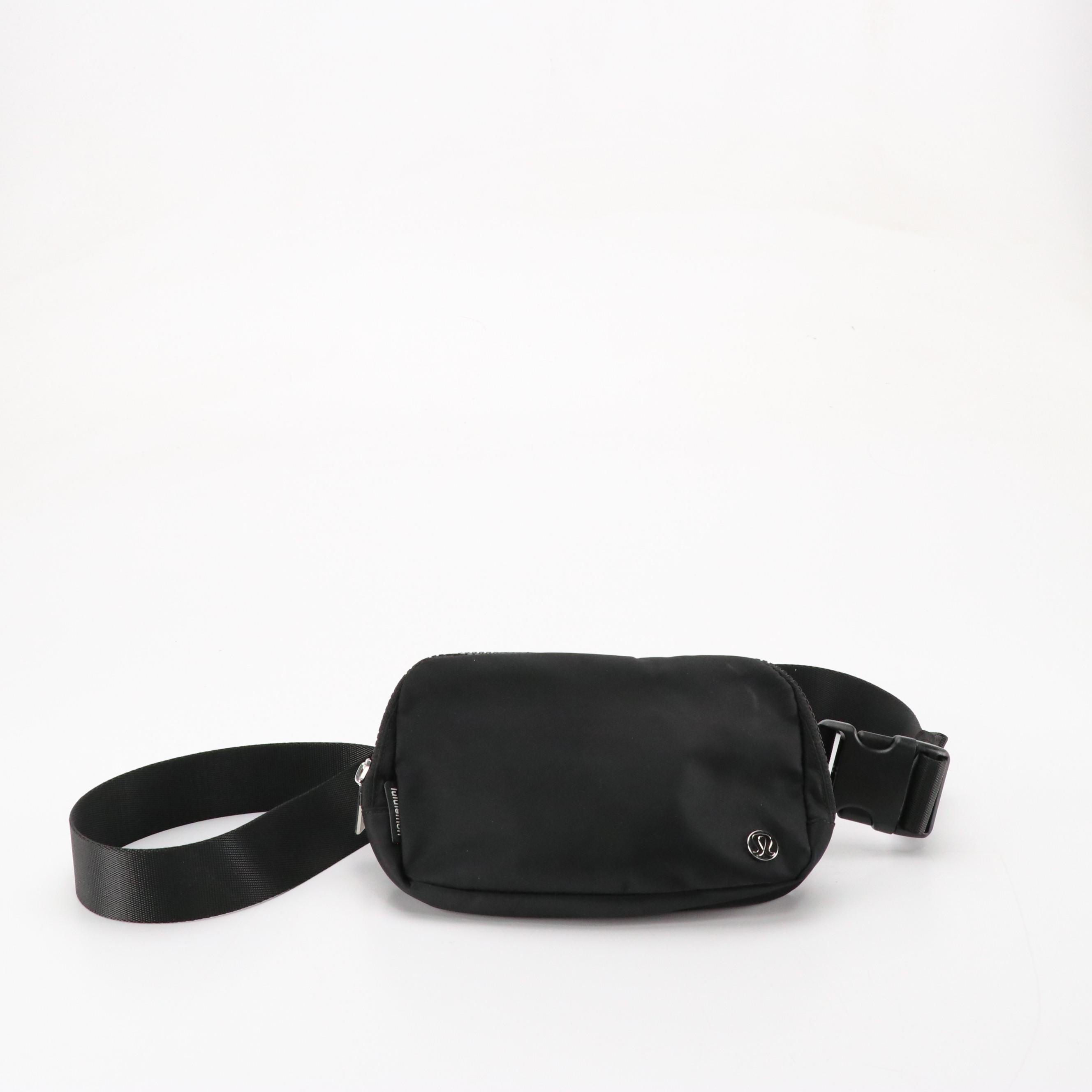 Longchamp Metallic Orange Leather Pouch, Lululemon Nylon "Everywhere" Belt Bag