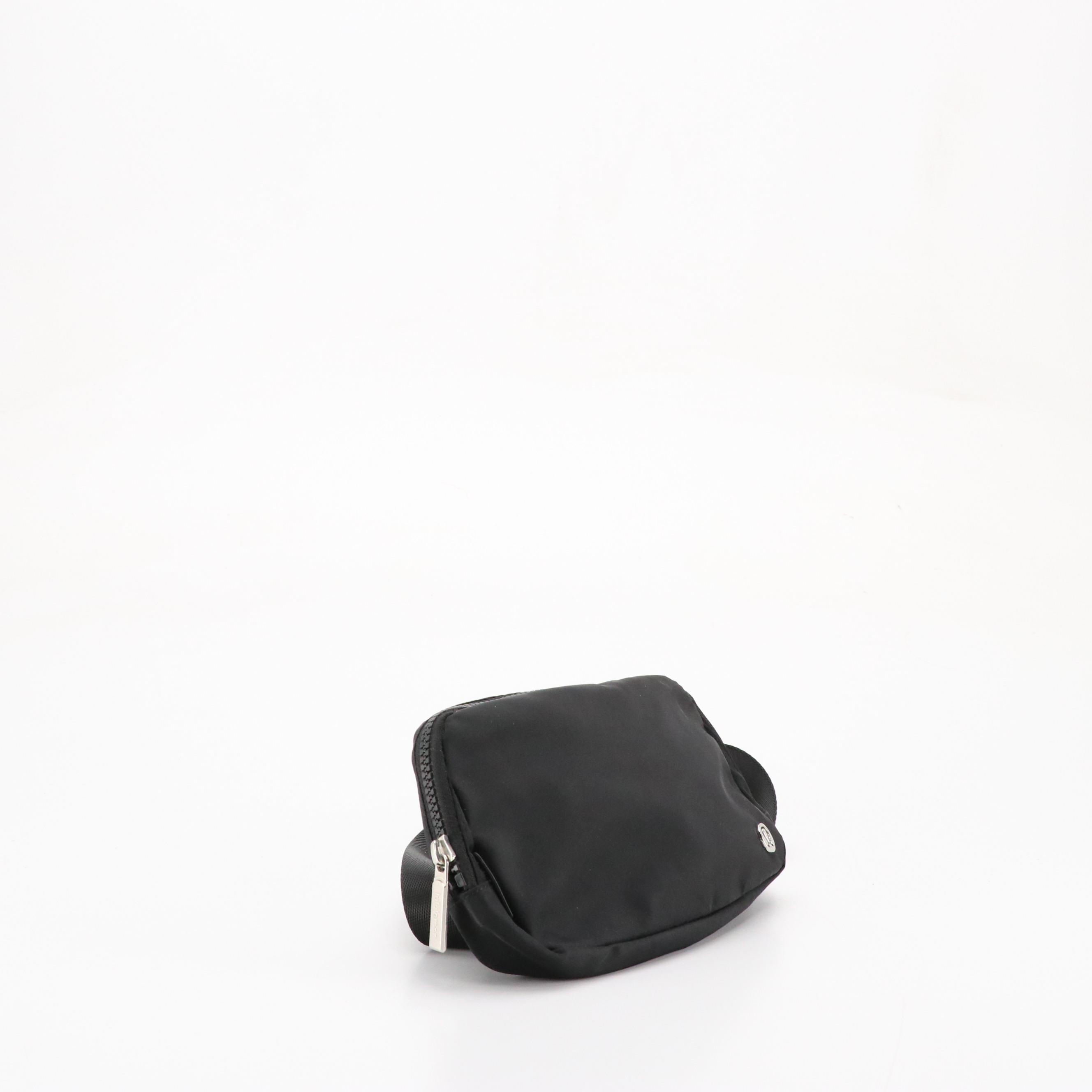 Longchamp Metallic Orange Leather Pouch, Lululemon Nylon "Everywhere" Belt Bag