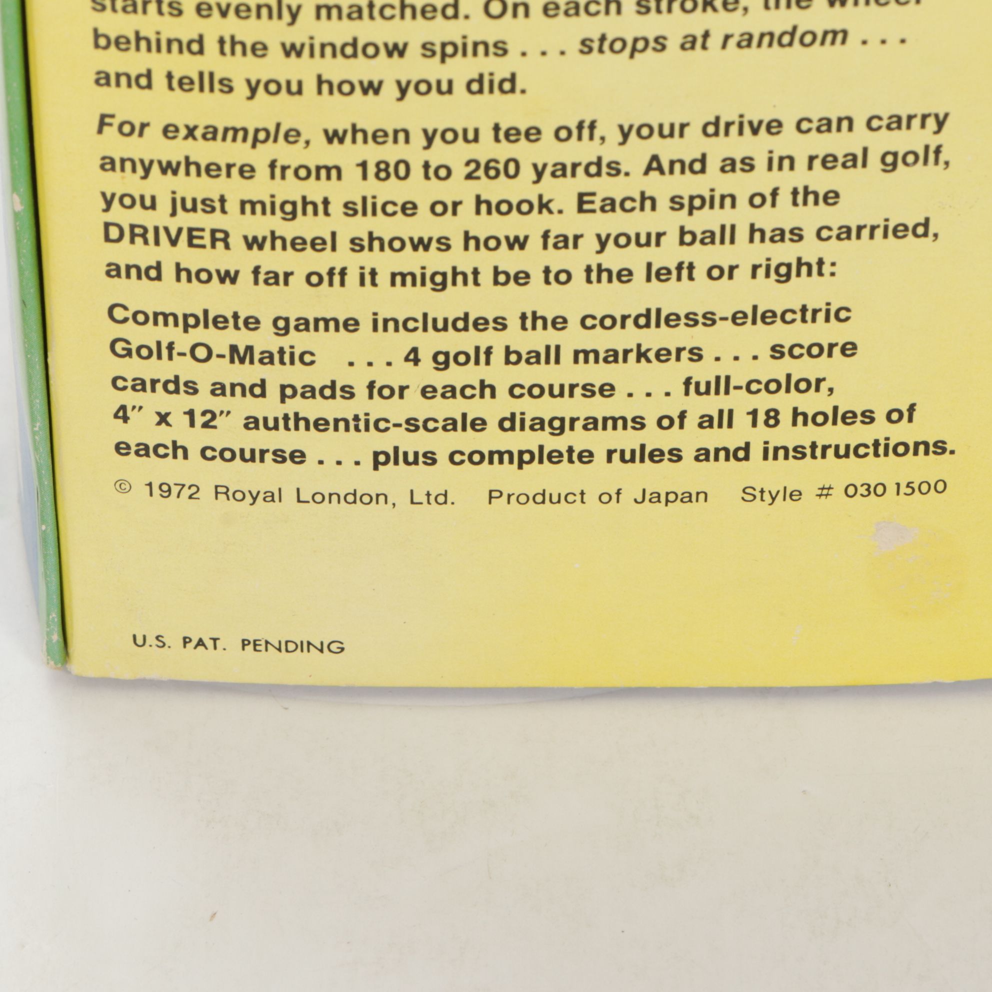 "Golf-O-Matic," "Box of Golf," "The Golf Game" and More Golf Board Games