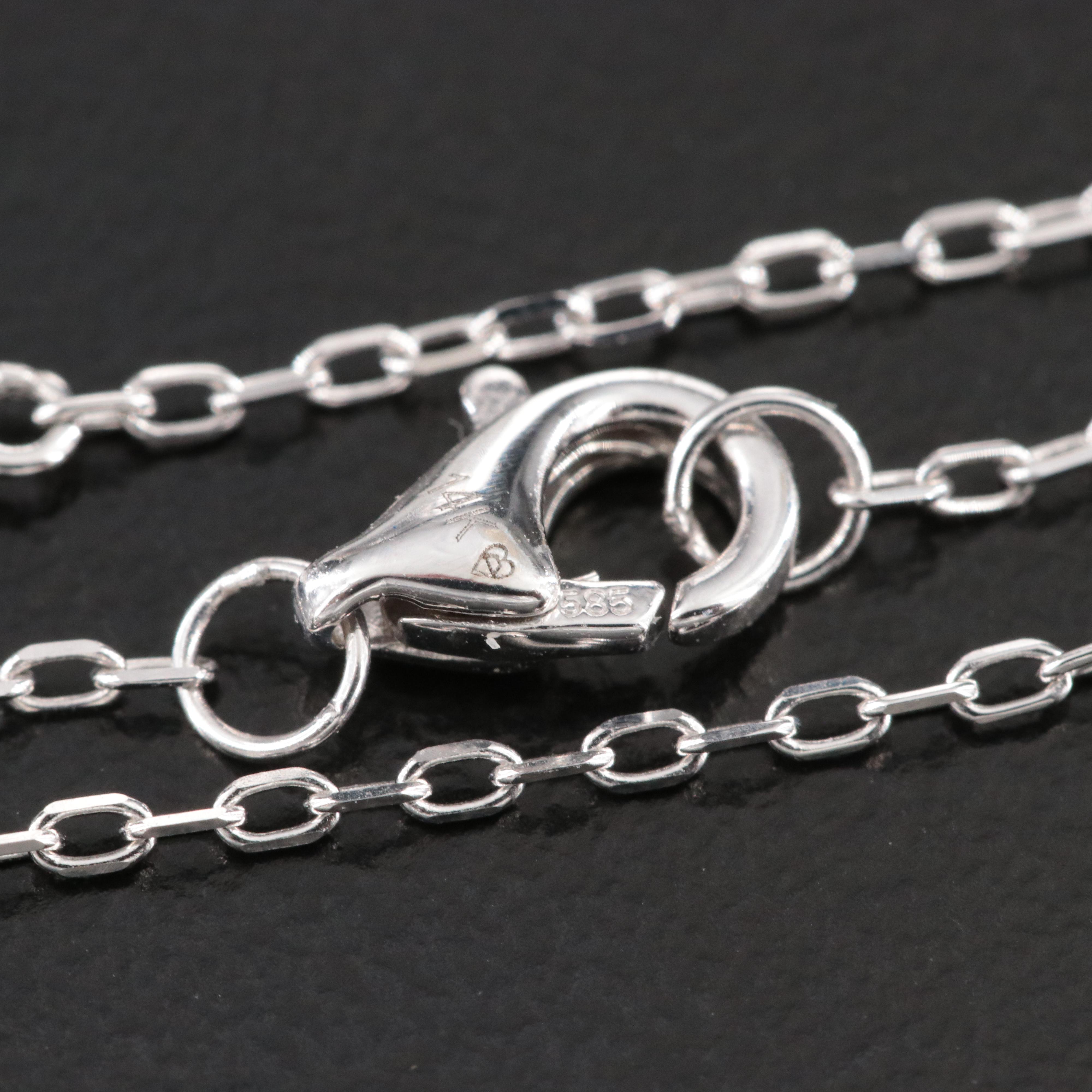 14K 1.00 CTW Lab Grown Diamond Station Necklace