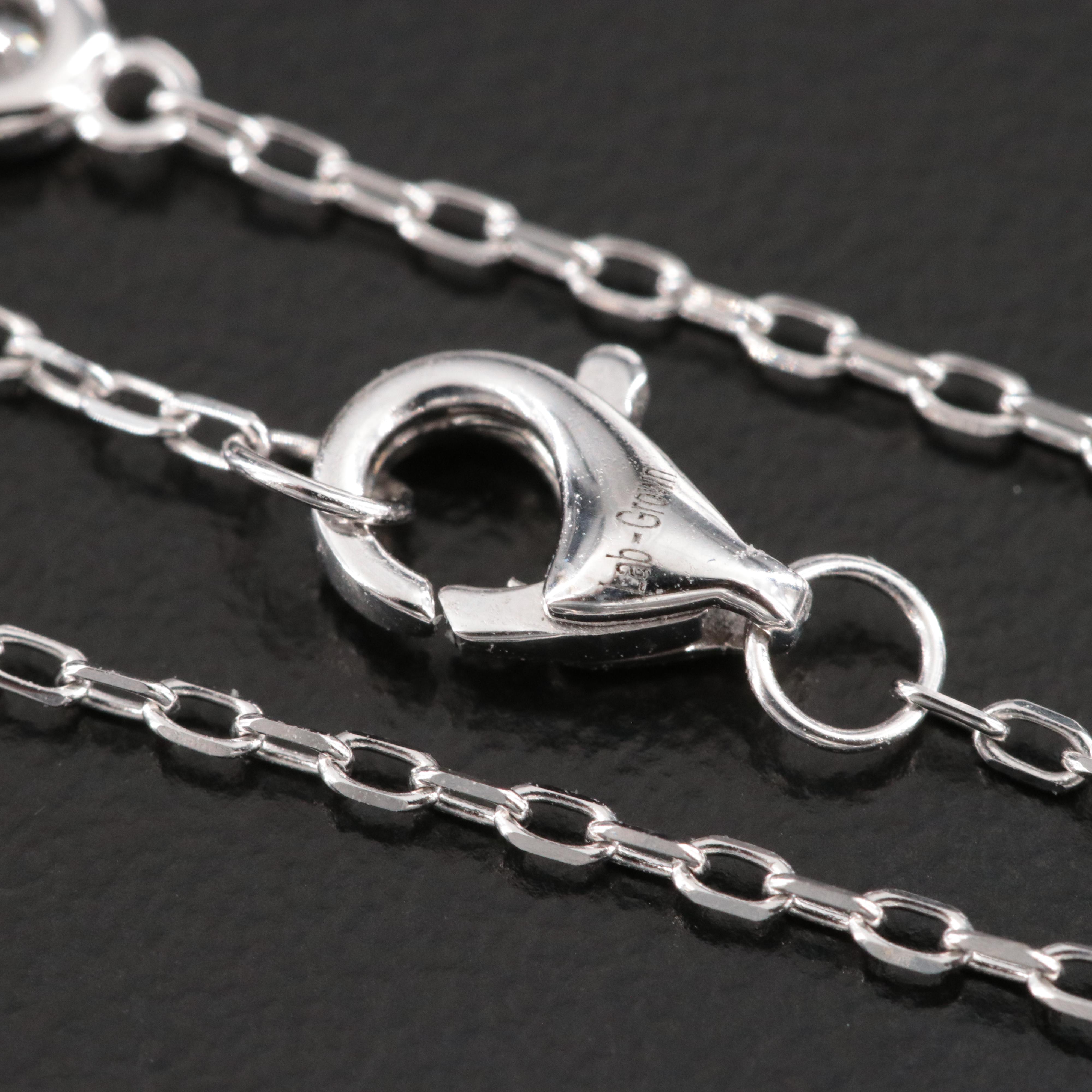 14K 1.00 CTW Lab Grown Diamond Station Necklace