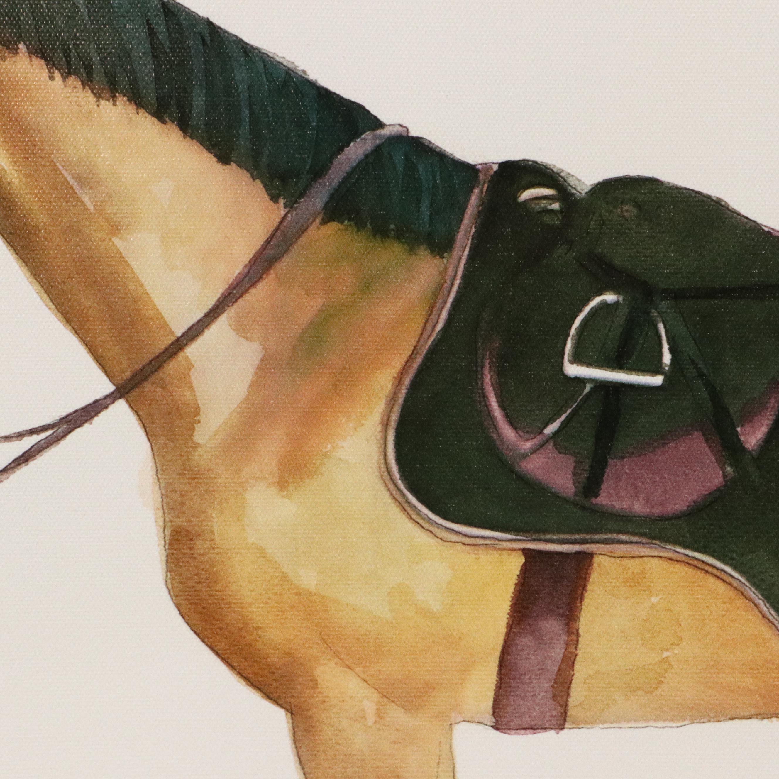 Giclée of Horse Wearing Fleece and Saddle, 21st Century