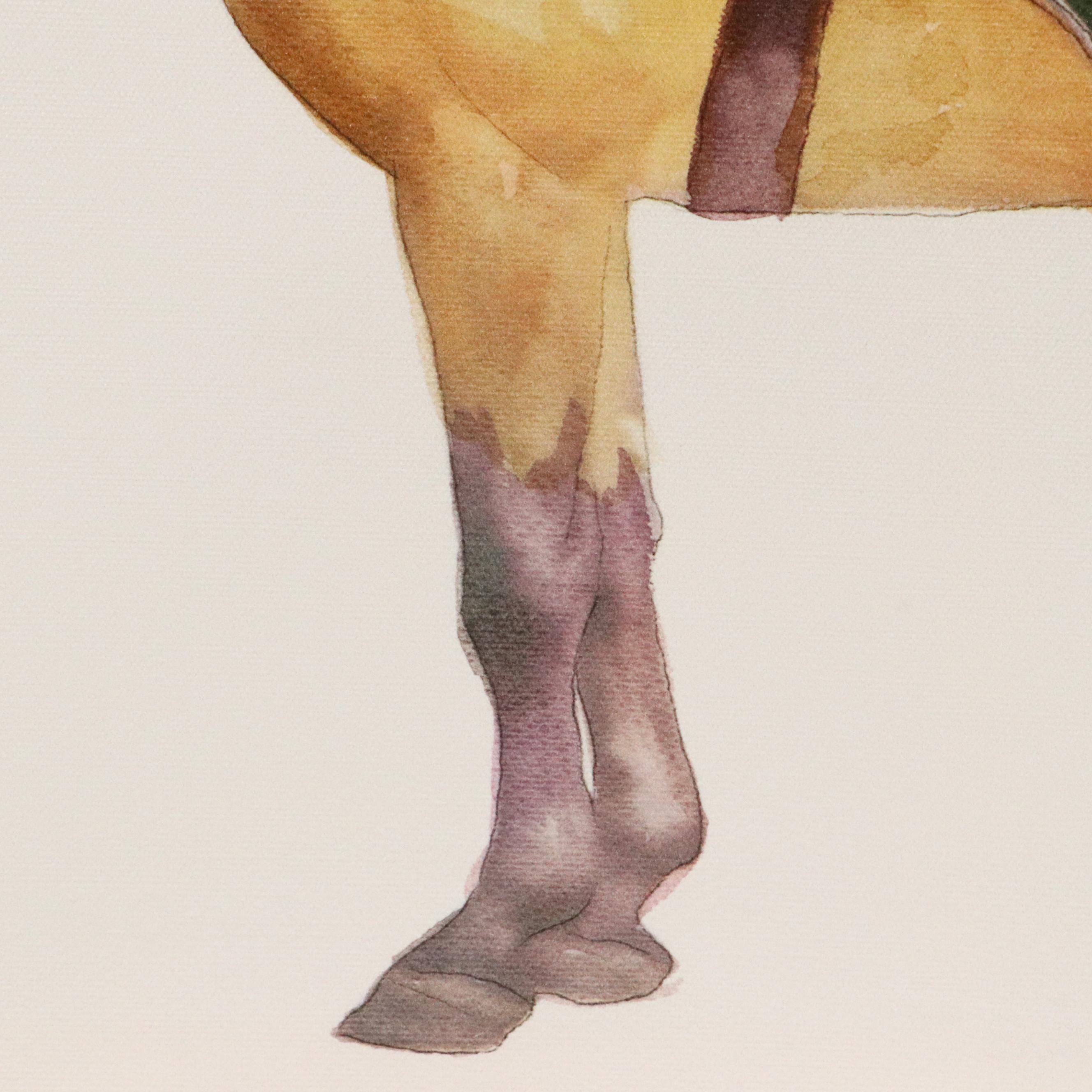 Giclée of Horse Wearing Fleece and Saddle, 21st Century