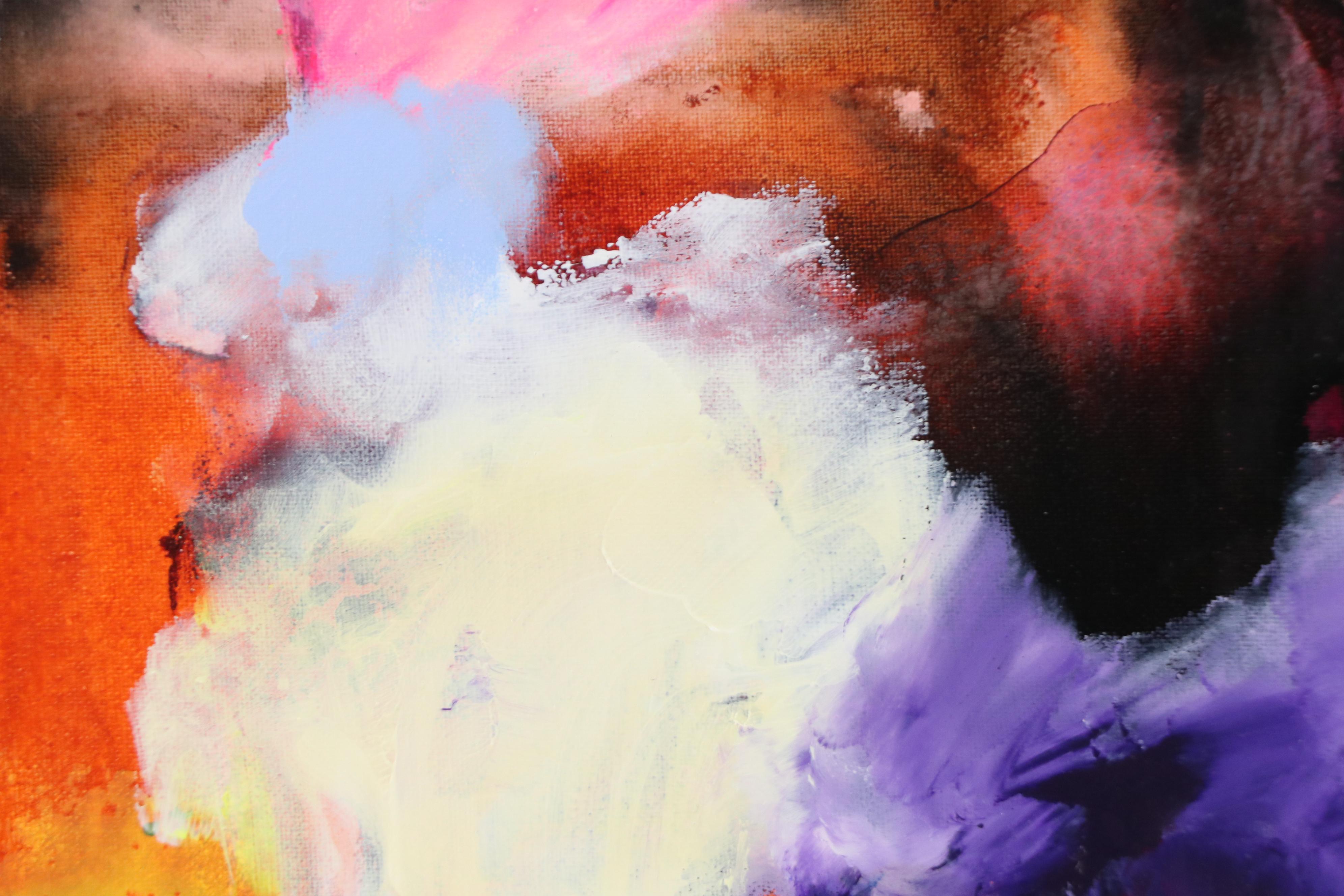 Milagros Pongo Abstract Mixed Media Painting "Amarige," 21st Century