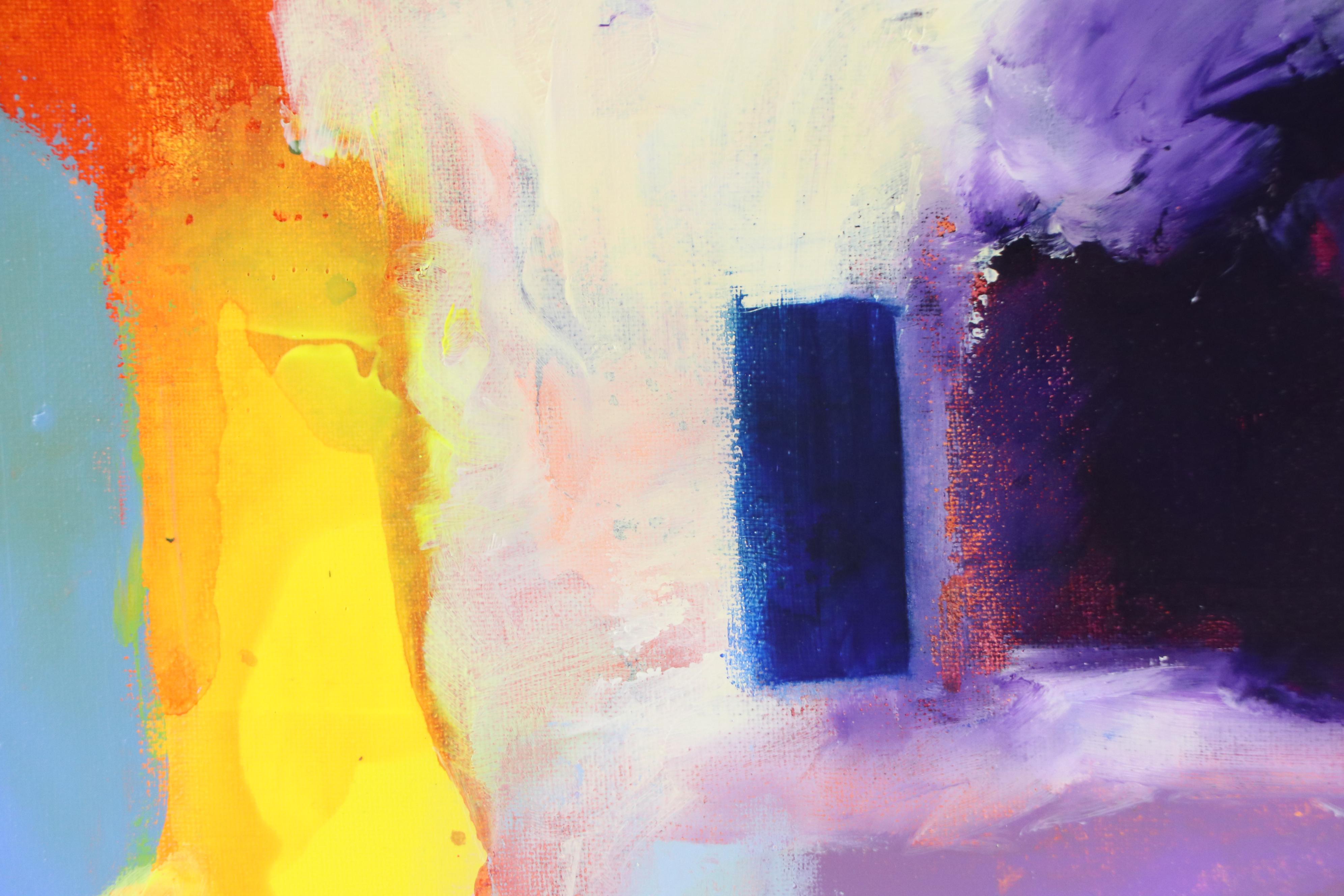 Milagros Pongo Abstract Mixed Media Painting "Amarige," 21st Century