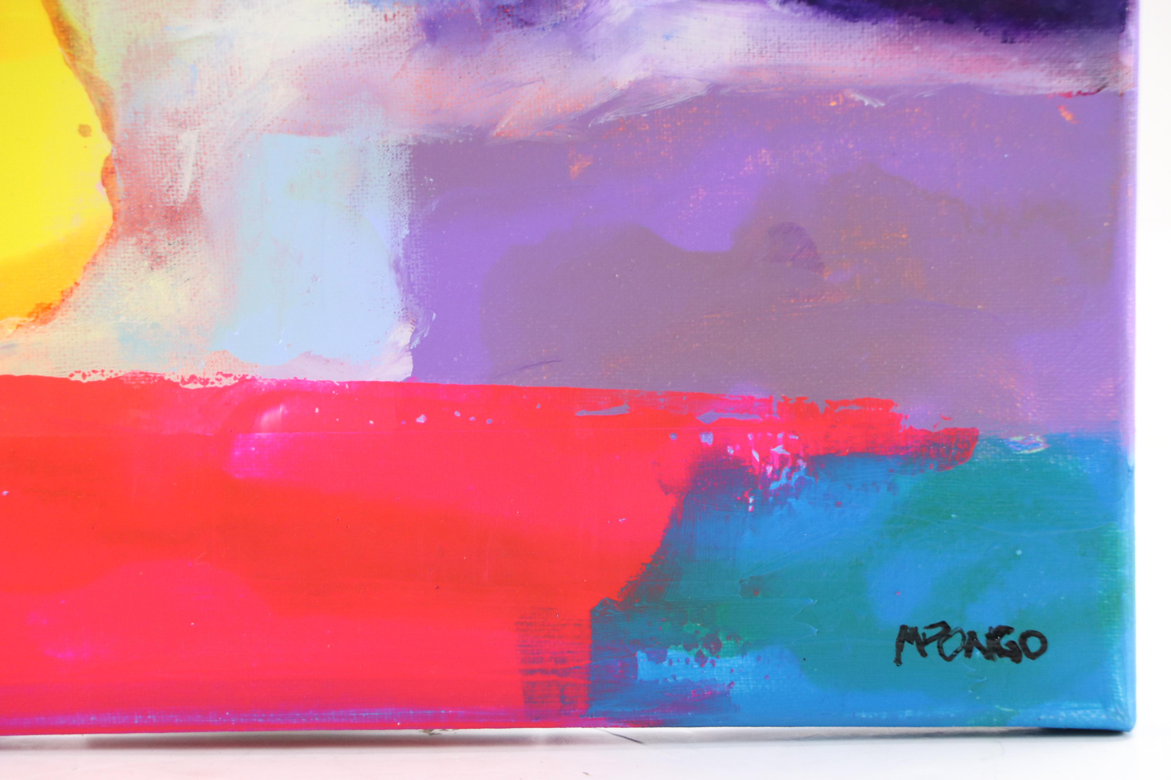 Milagros Pongo Abstract Mixed Media Painting "Amarige," 21st Century