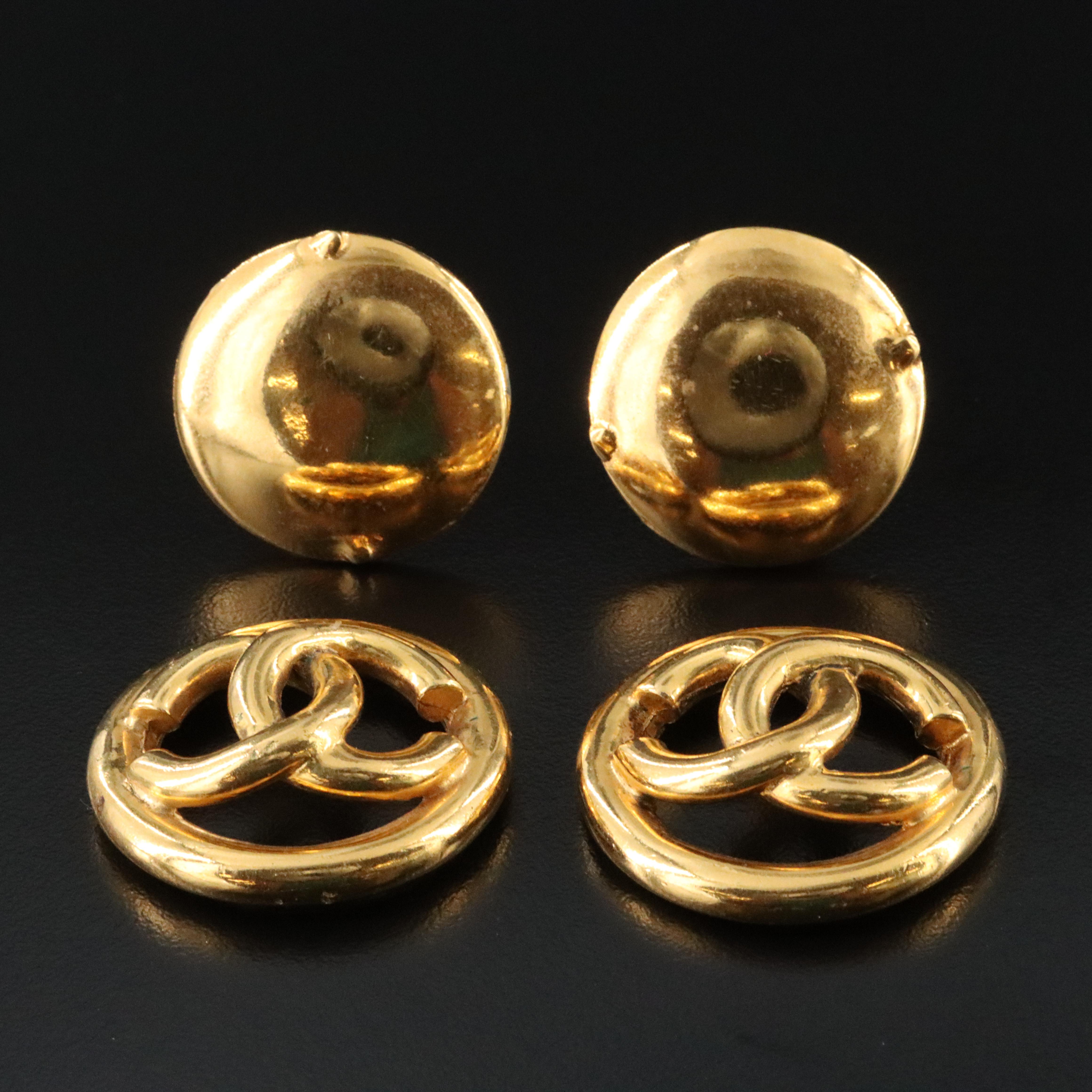 Chanel CC Clip Earrings