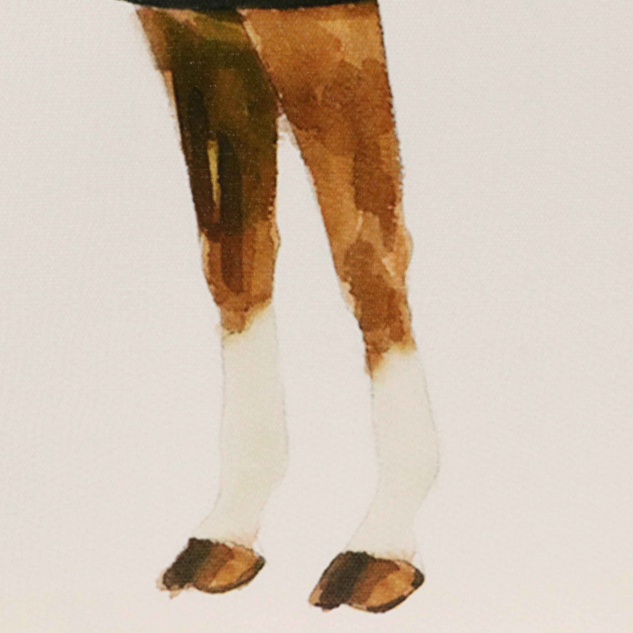 Giclée of Horse Wearing Blue Fleece, 21st Century