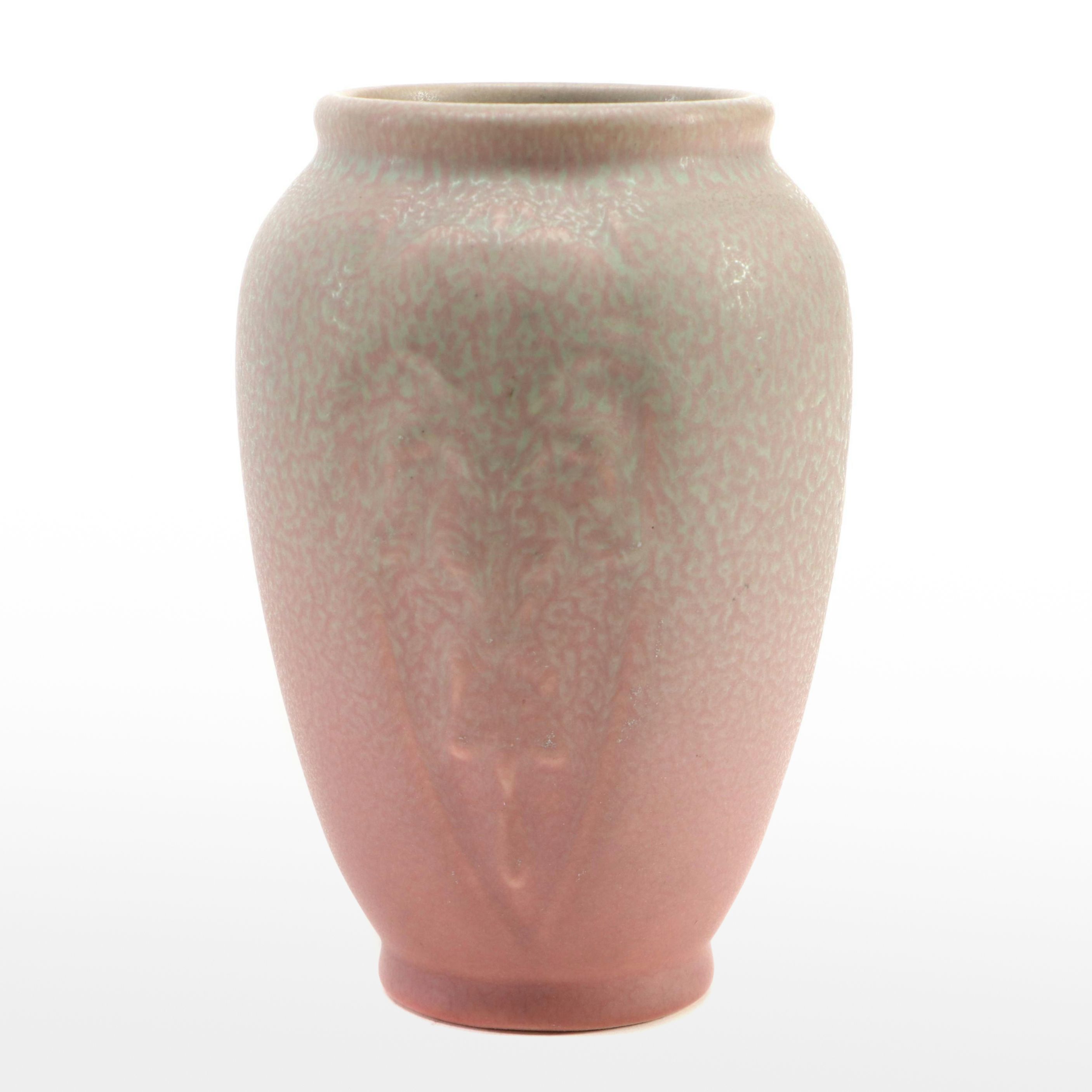 Rookwood Pottery Matte Pink and Green Vase, 1923