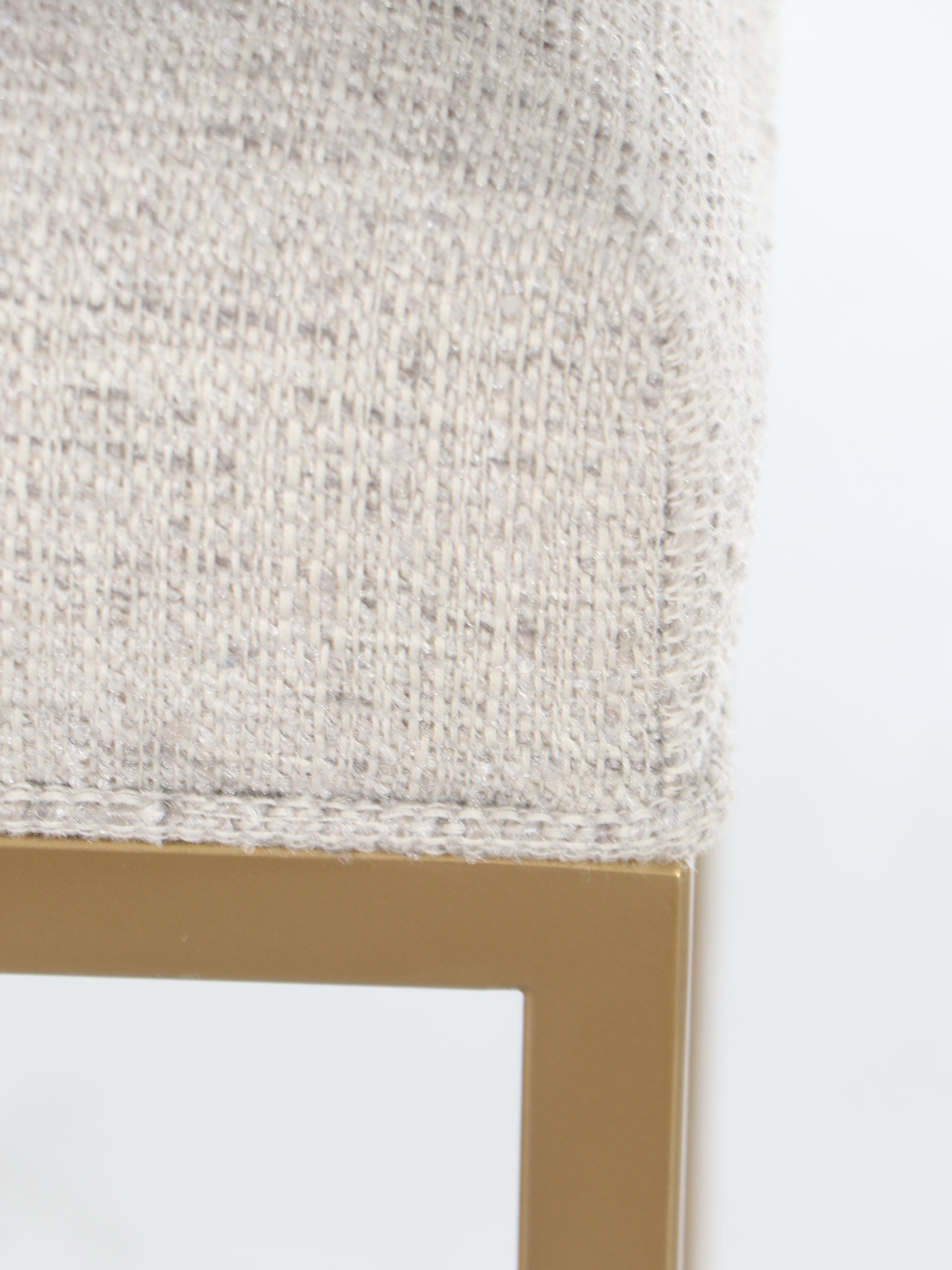 Universal Furniture Contemporary Marble Top Gold Tone Metal Bar with Stools