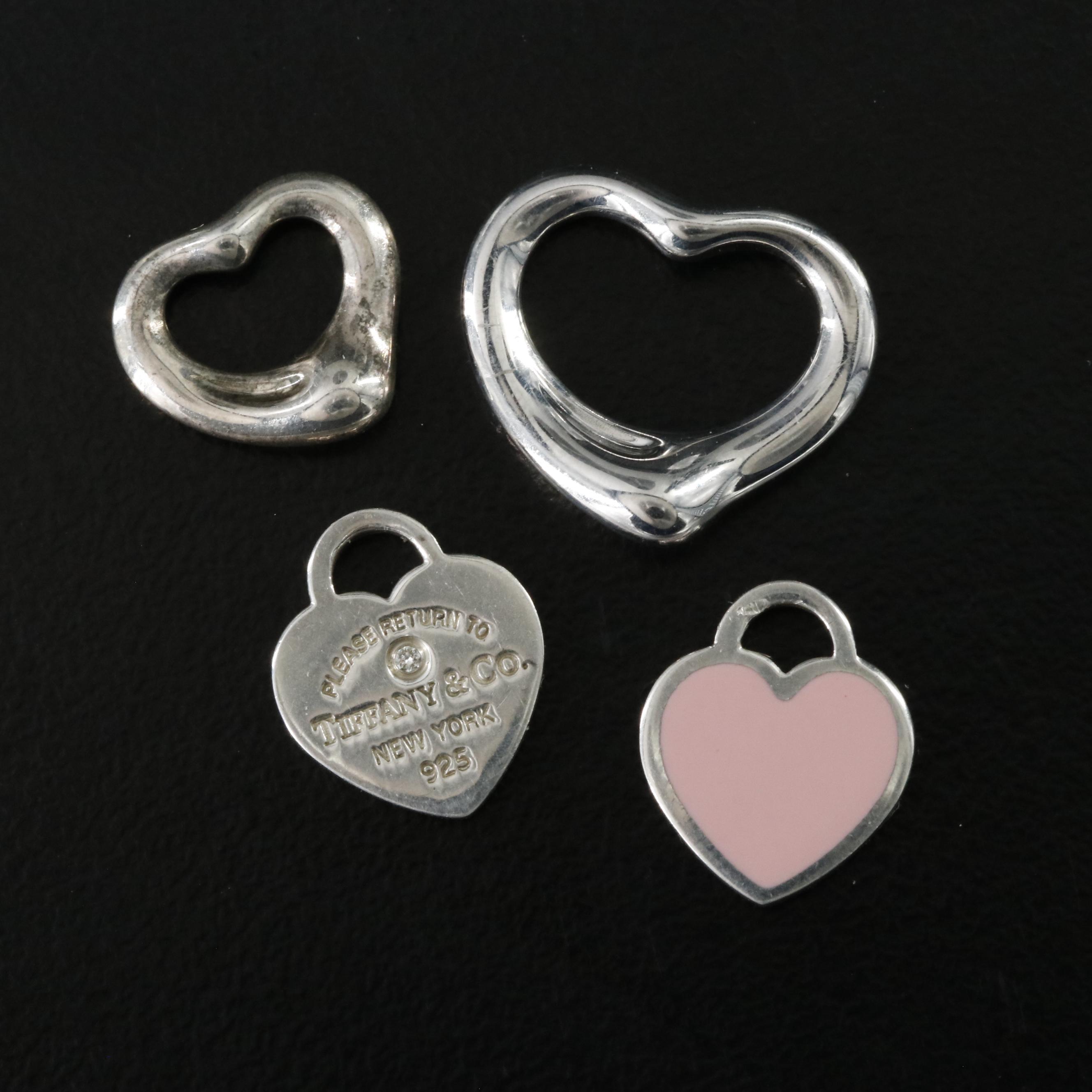 Tiffany & Co. Sterling Heart Pendants Including Peretti and Return to Tiffany