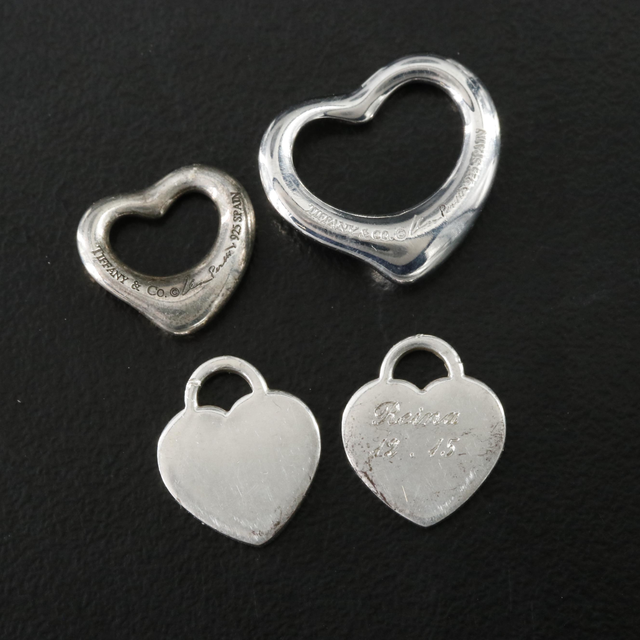 Tiffany & Co. Sterling Heart Pendants Including Peretti and Return to Tiffany