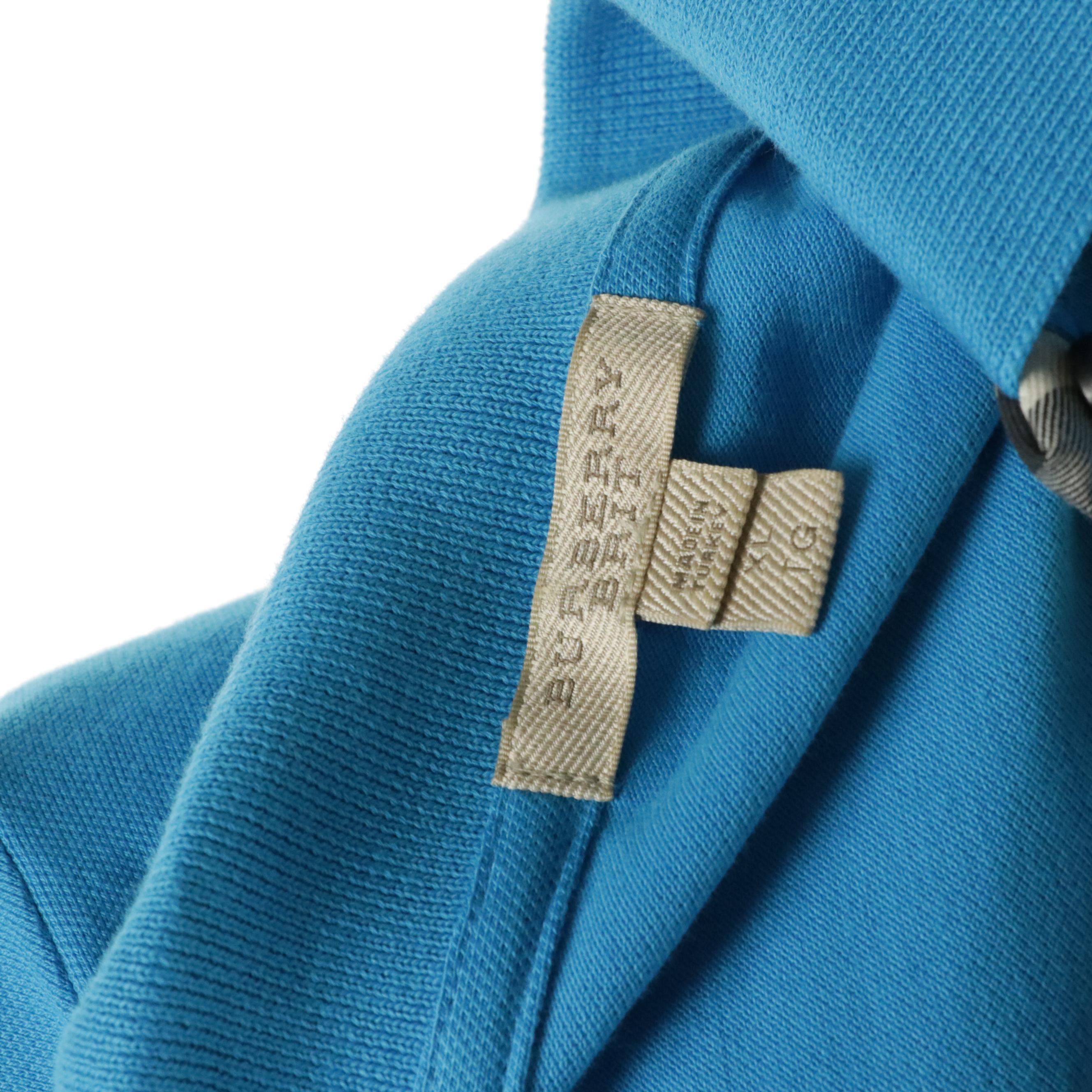 Burberry Brit Polo Shirt in Stretch Cotton Pique with Check Trim