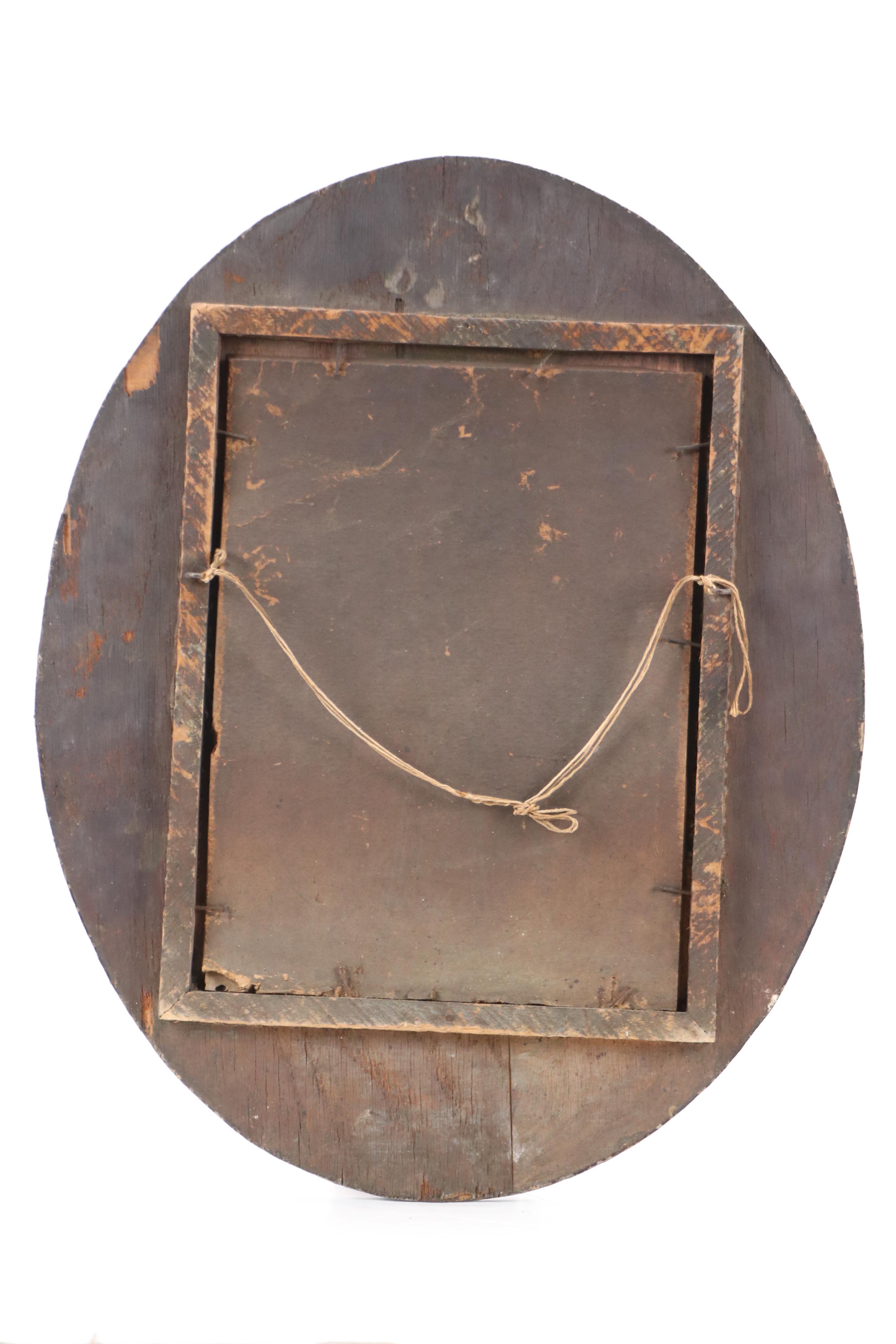 Hand-Colored Halftone Print of Young Woman Sewing, 19th–Early 20th Century