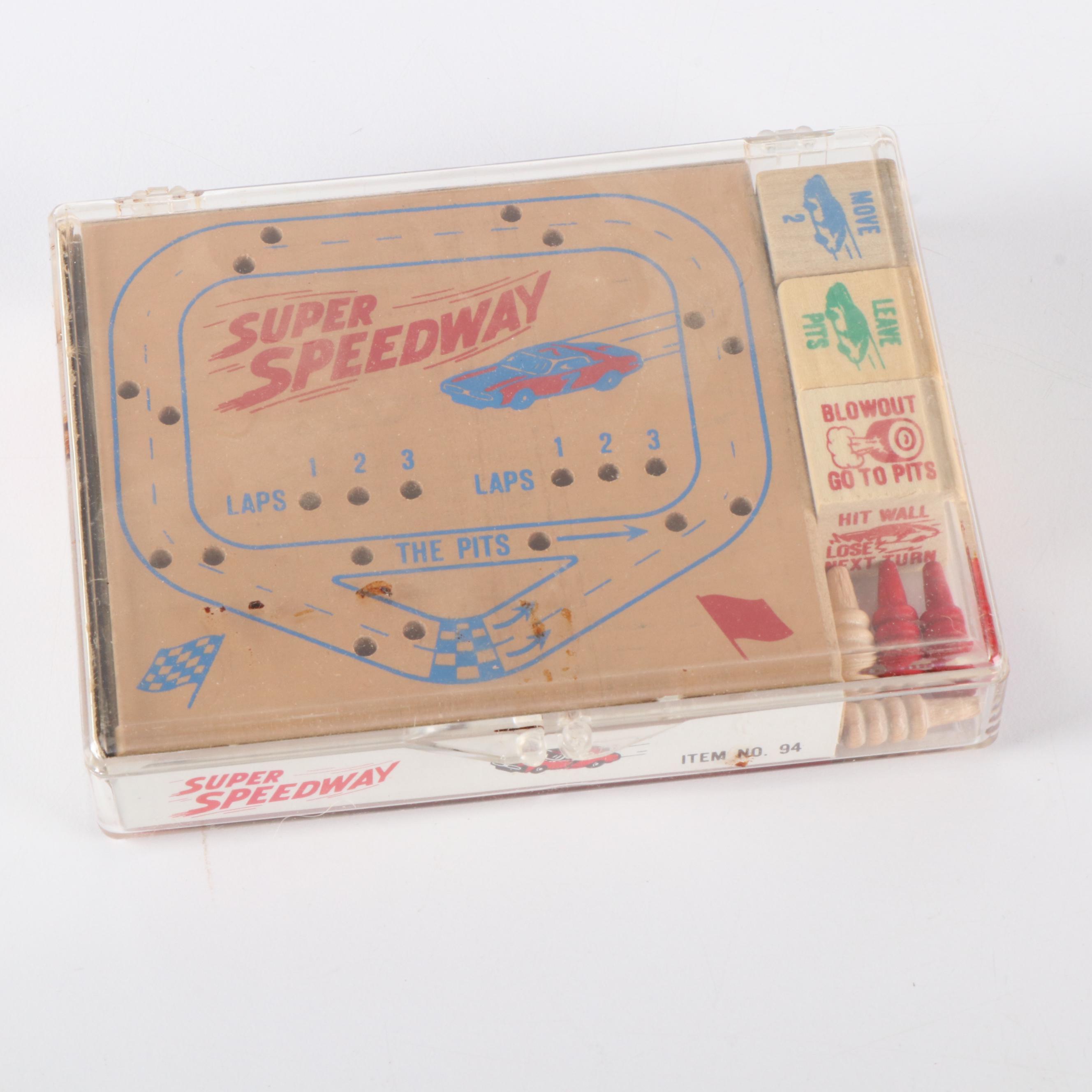 "Super Speedway" and "Playoff Football" with Other Pocket Travel and Card Games