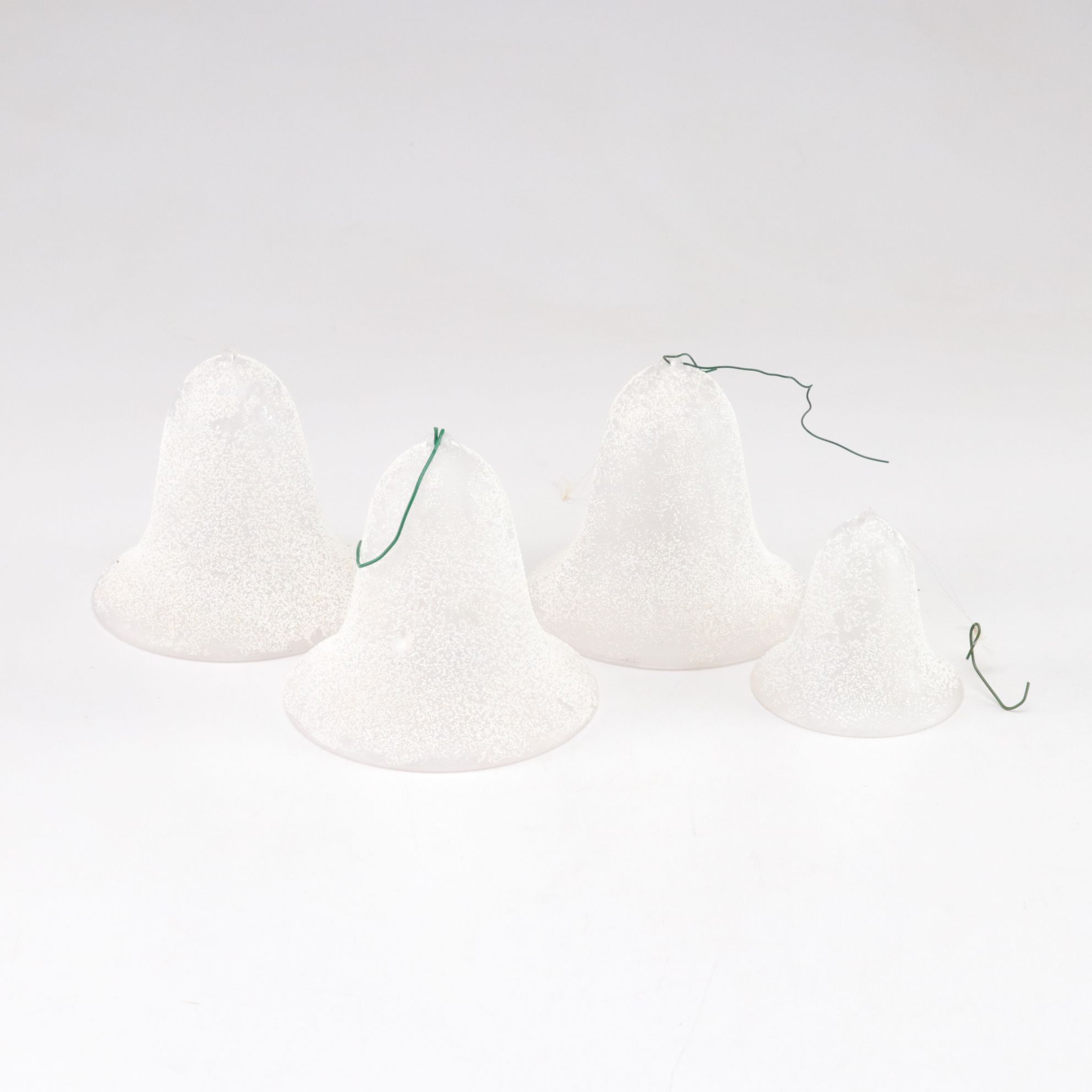 Hand-Painted Bird & Bell Christmas Tree Ornaments