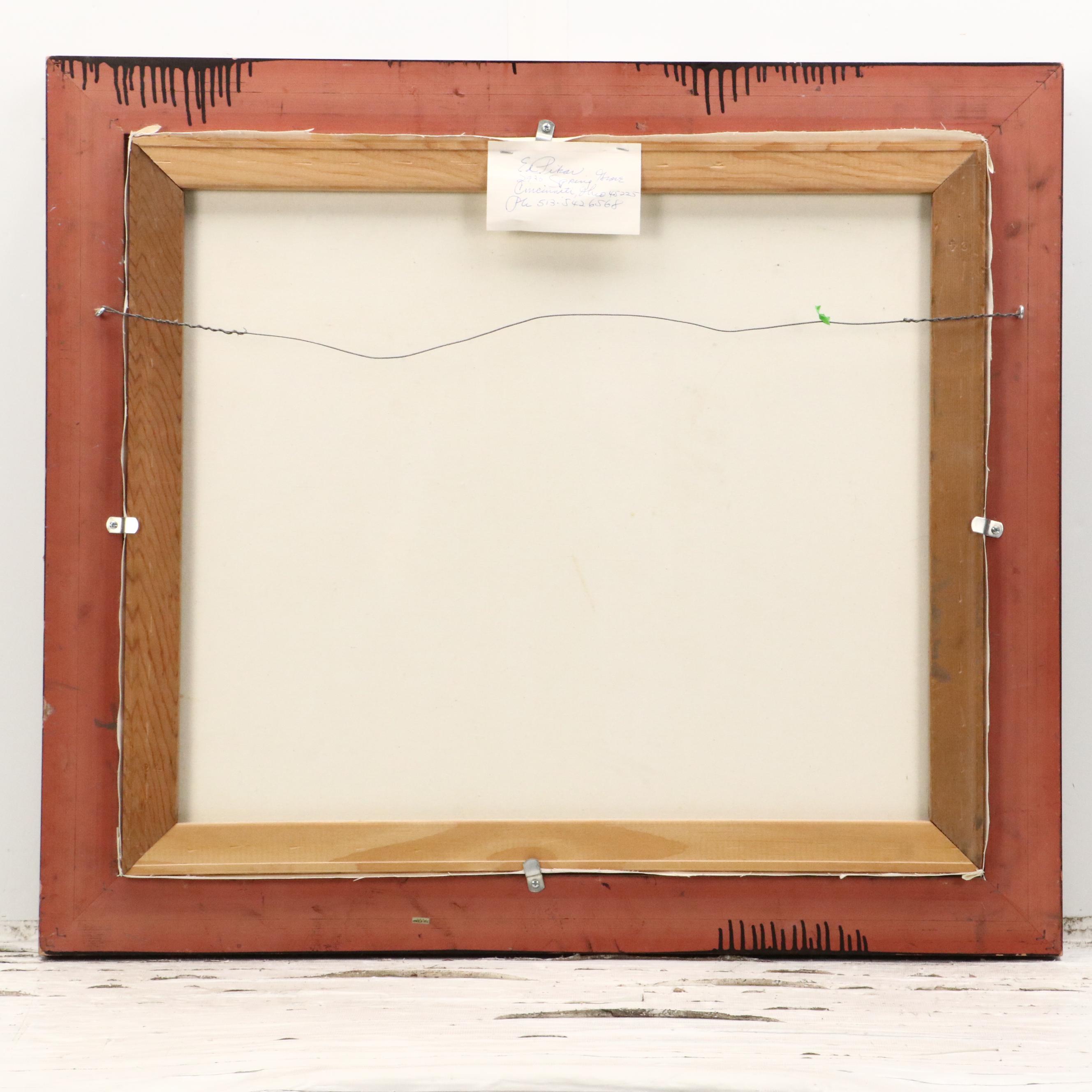 Ed Pikar Oil Painting of Purple Trees, 2002