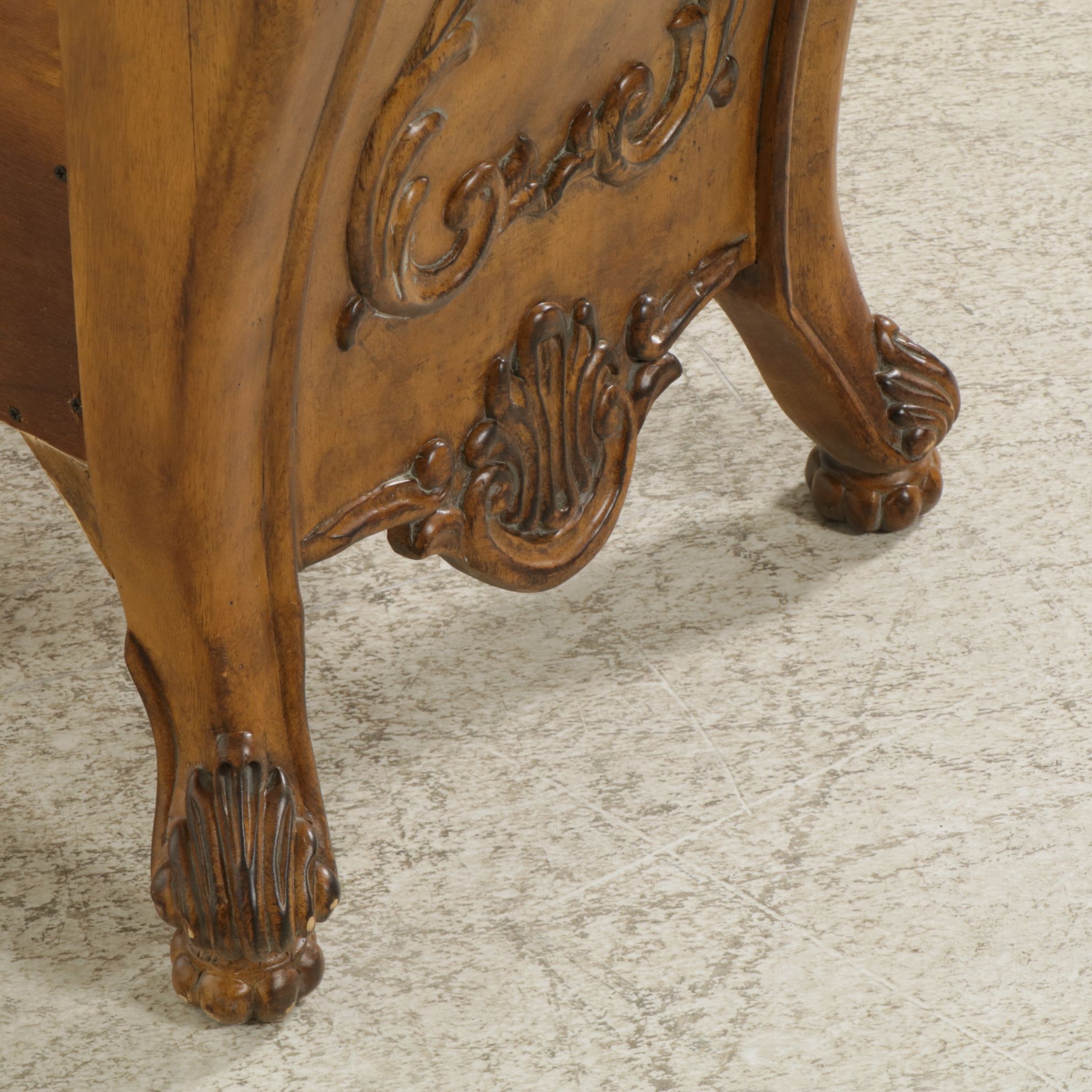 Schnadig Baroque Style Bombe Dresser and Mirror