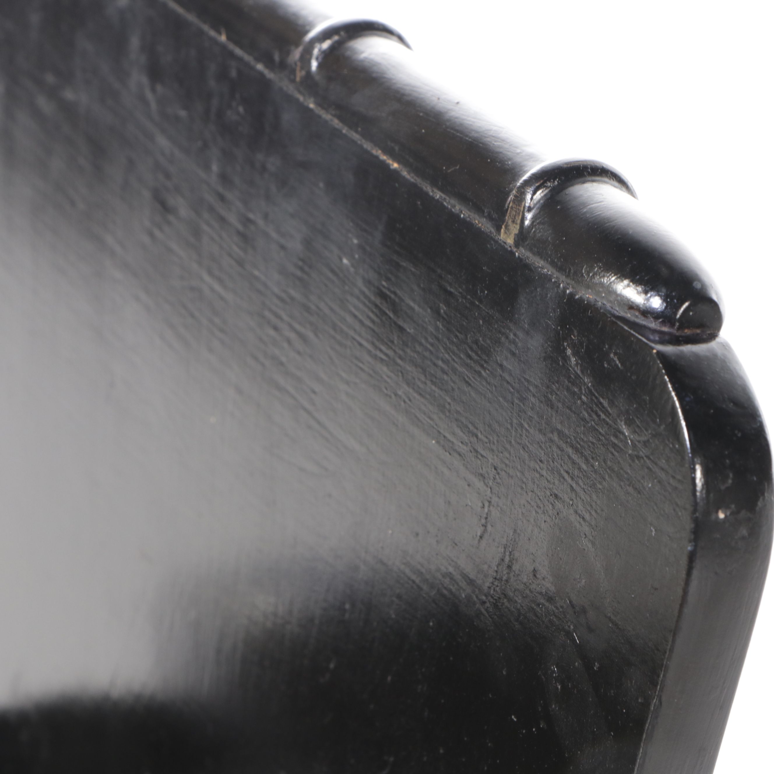 Aesthetic Movement Style Gilt Accented Ebonized Faux Bamboo Highchair