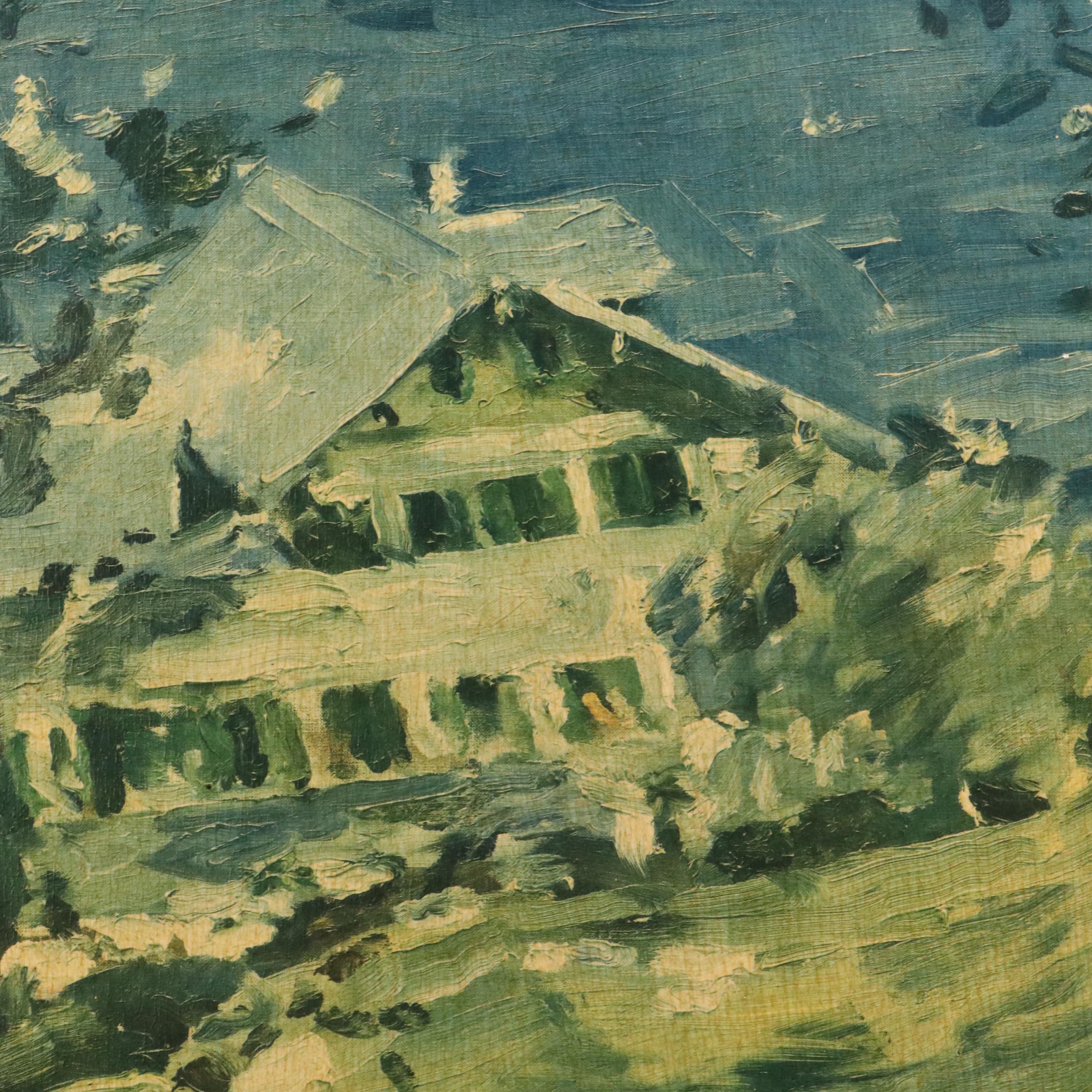 Collotype After Lovis Corinth "Walchensee, Landhaus mit Wäscheplatz"