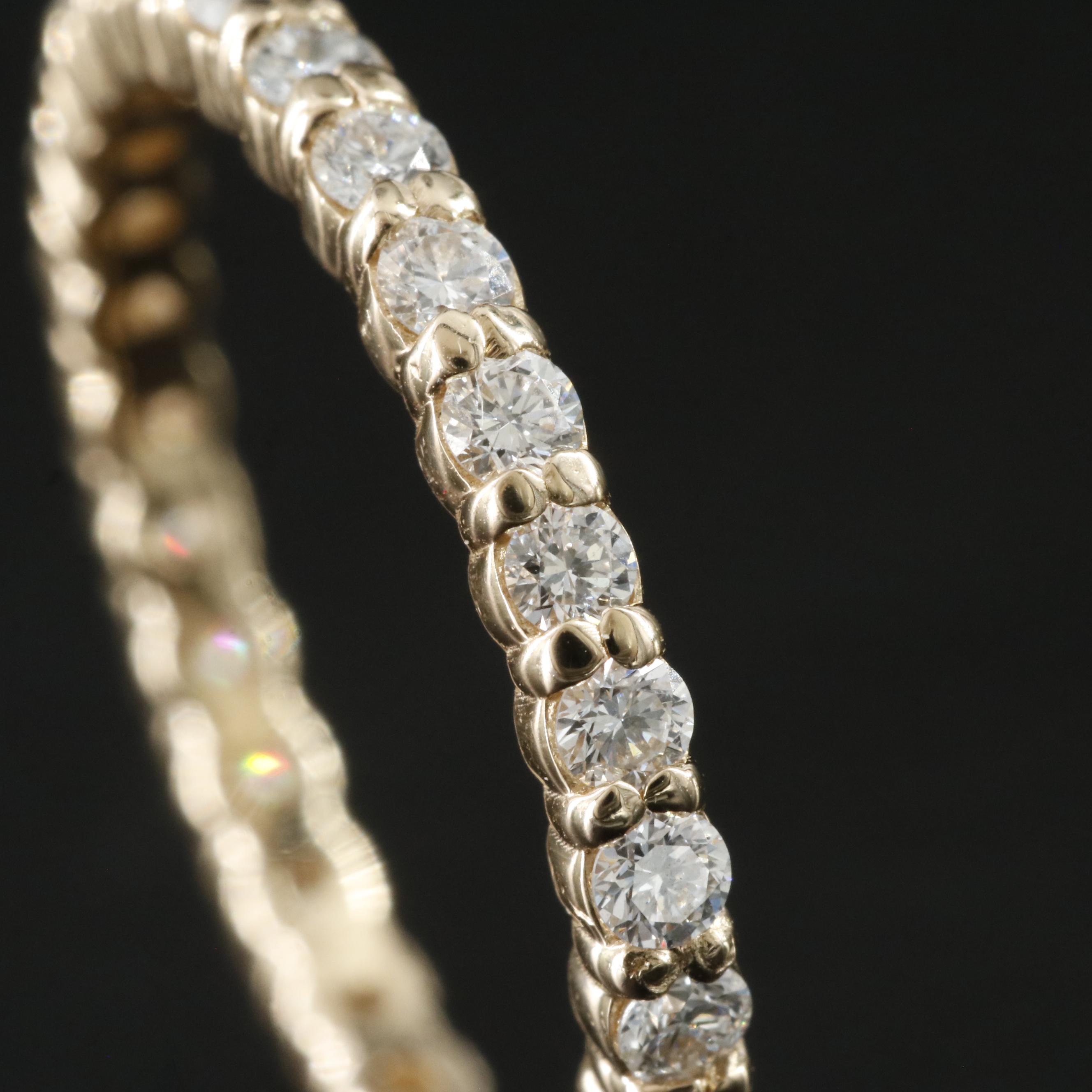 14K 0.80 CTW Lab Grown Diamond  Eternity Band