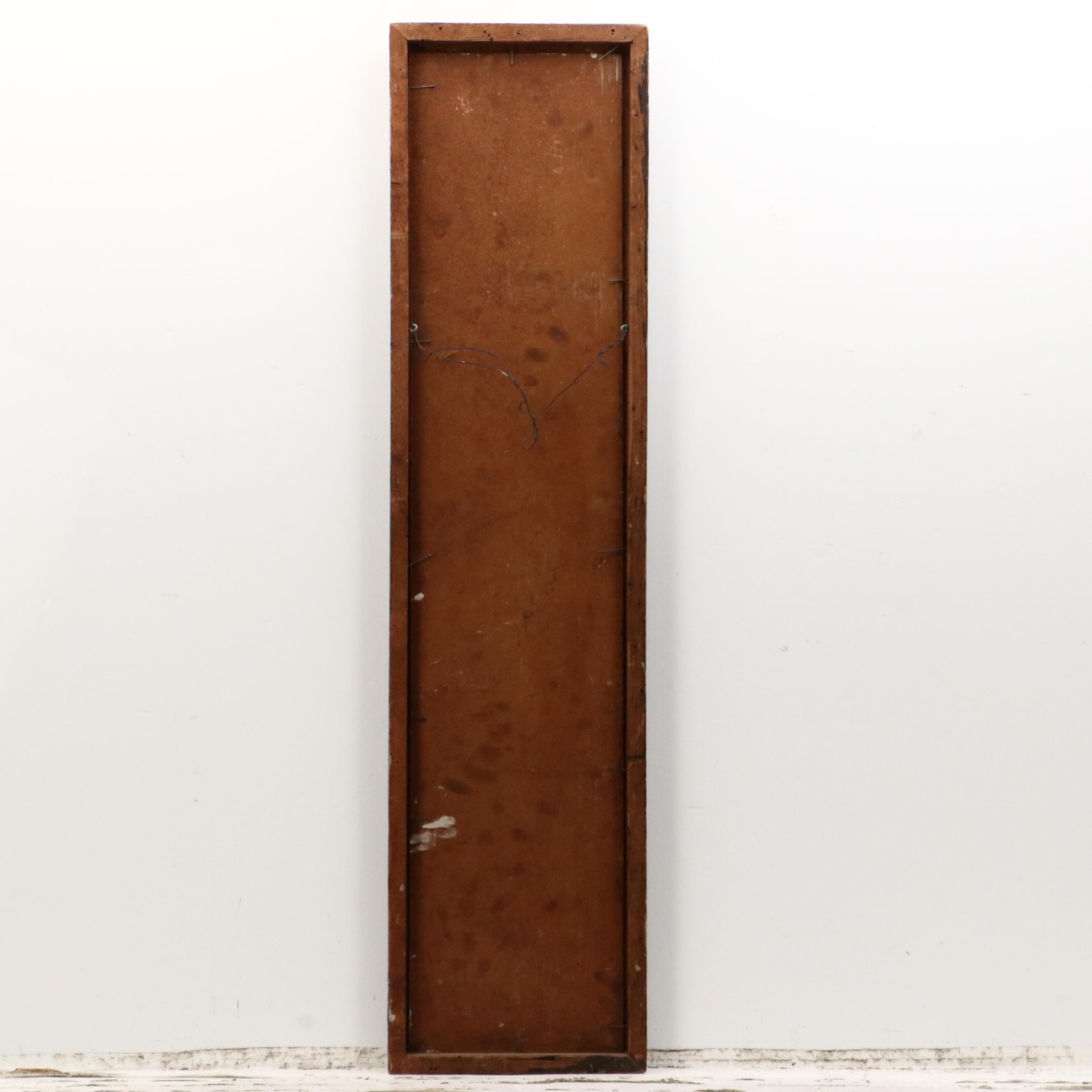 Peter Nicolas Impasto Acrylic Painting of Stylized Female Figure, 1950