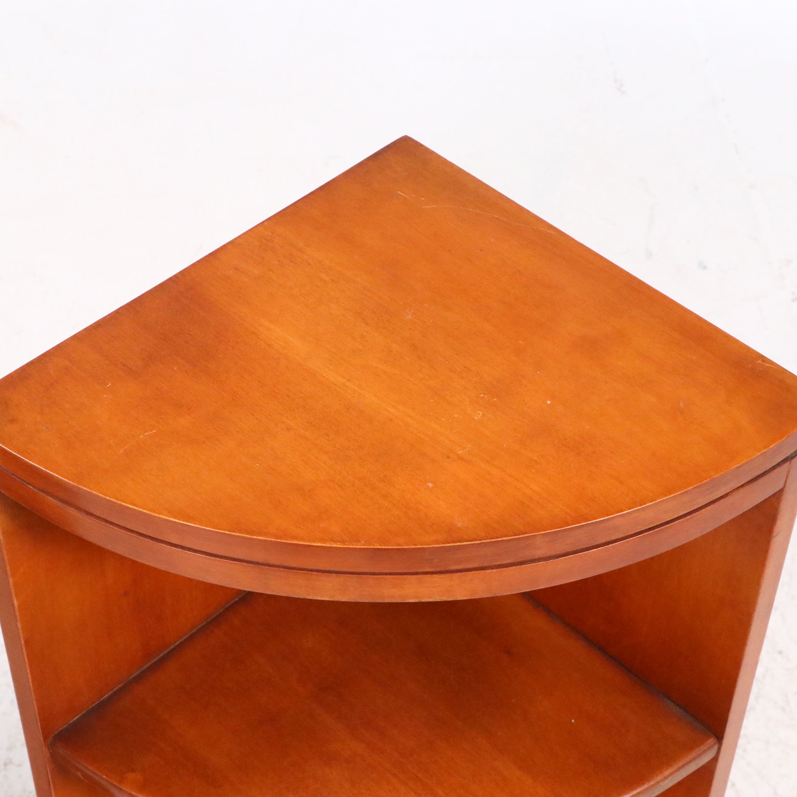 Pair of Whitney Cherry Corner Bookcases, 20th Century