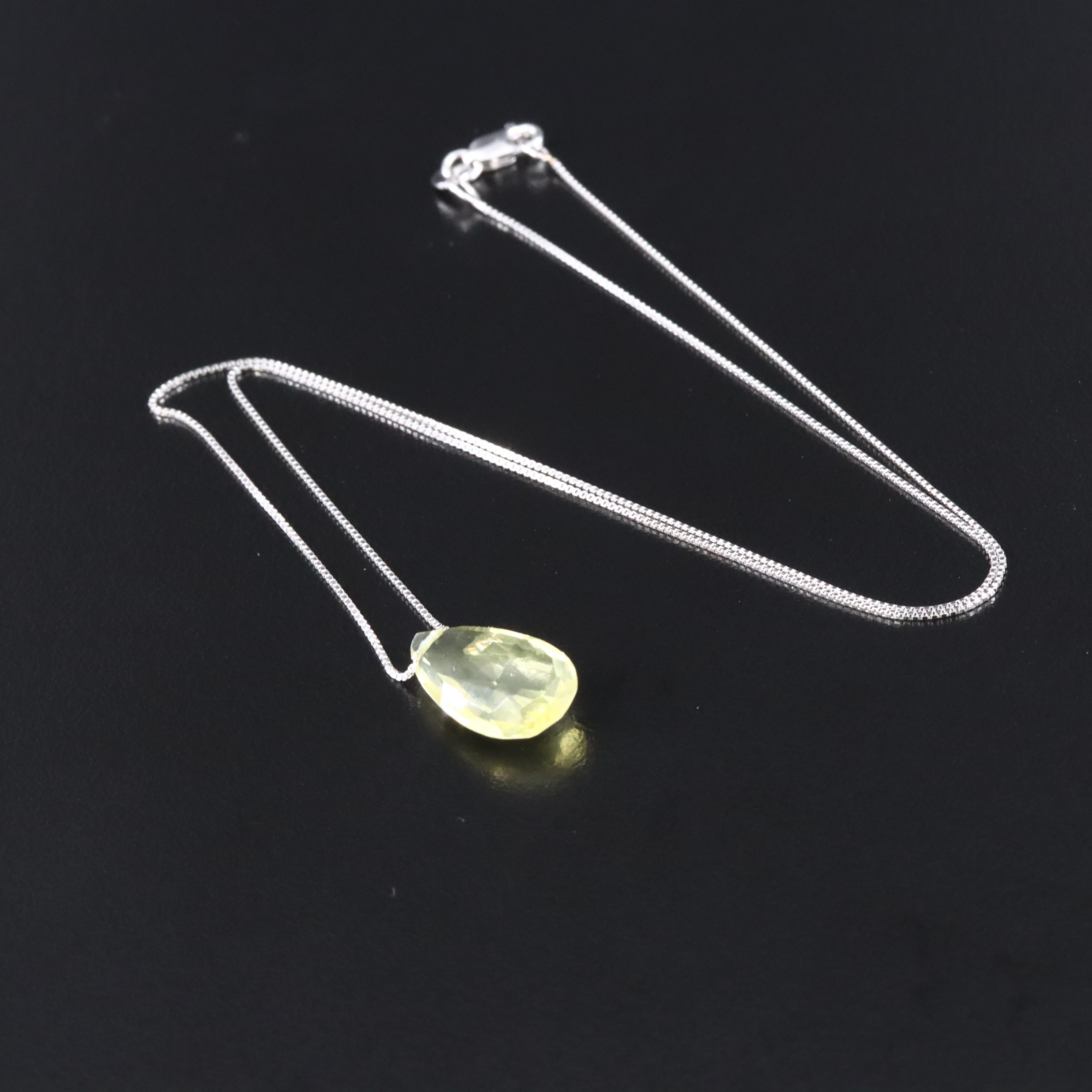 14K Citrine Necklace