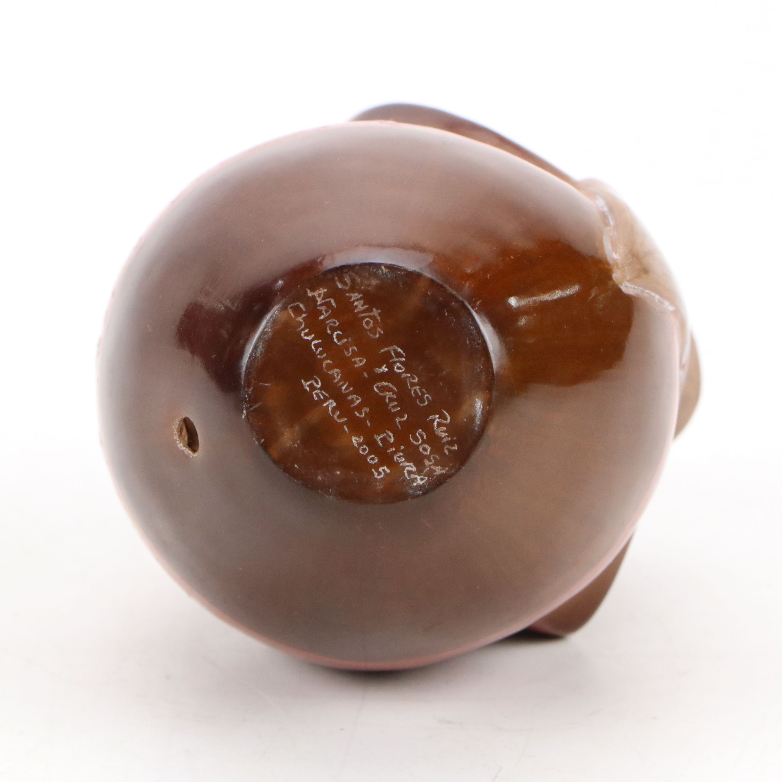 Santos Flores Ruiz Narcisa Cruz Peruvian Chulucanas Pottery Figure, 2005