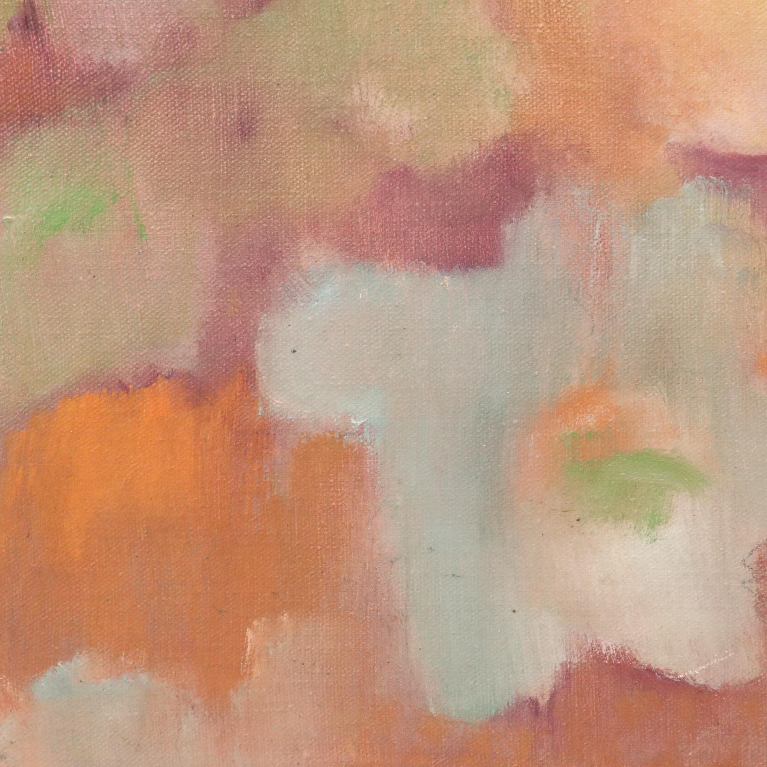 Impressionistic Style Oil Portrait of Nude Women with Flowers