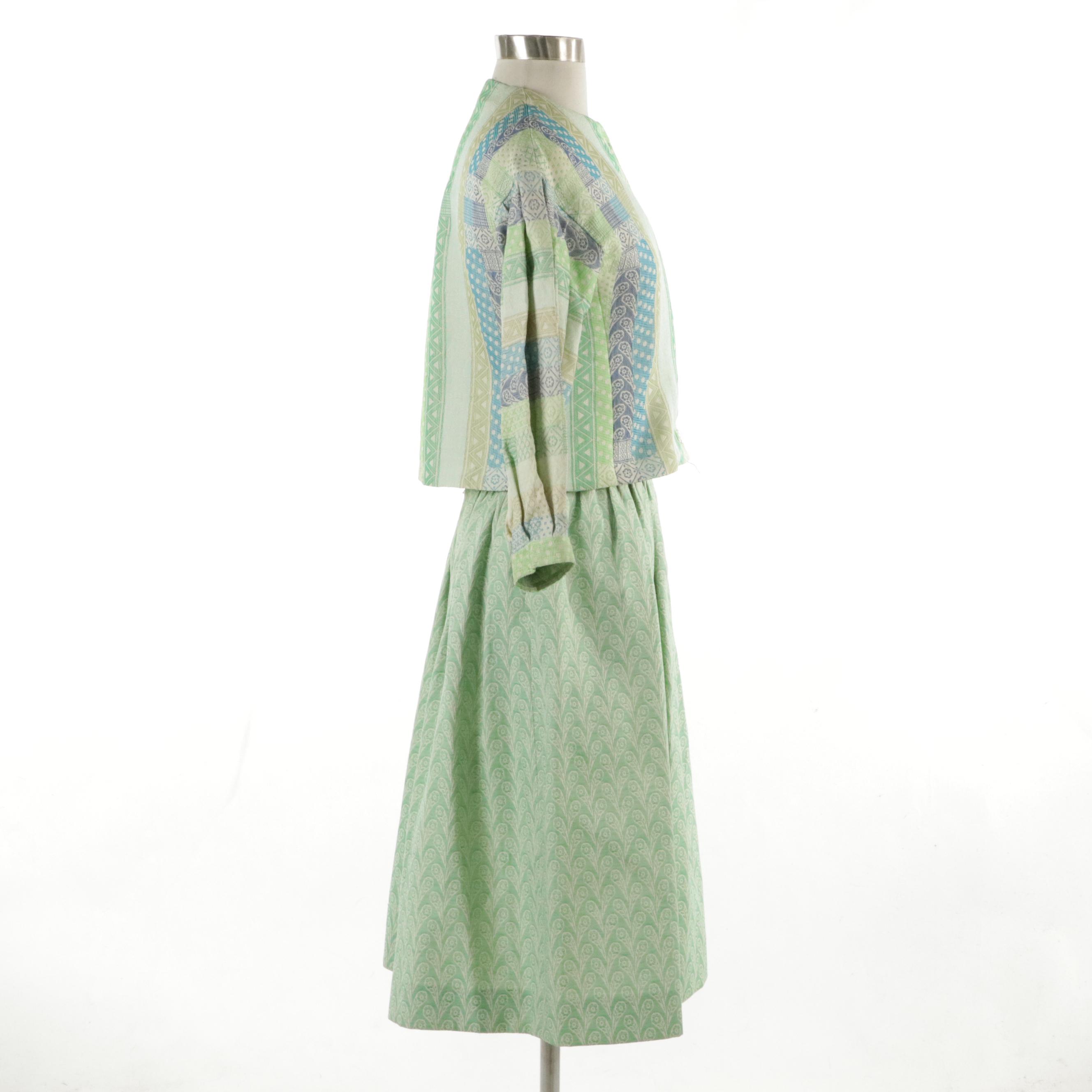 Lanvin Boutique Multicolored Pattern Button-Front Jacket, 1970's