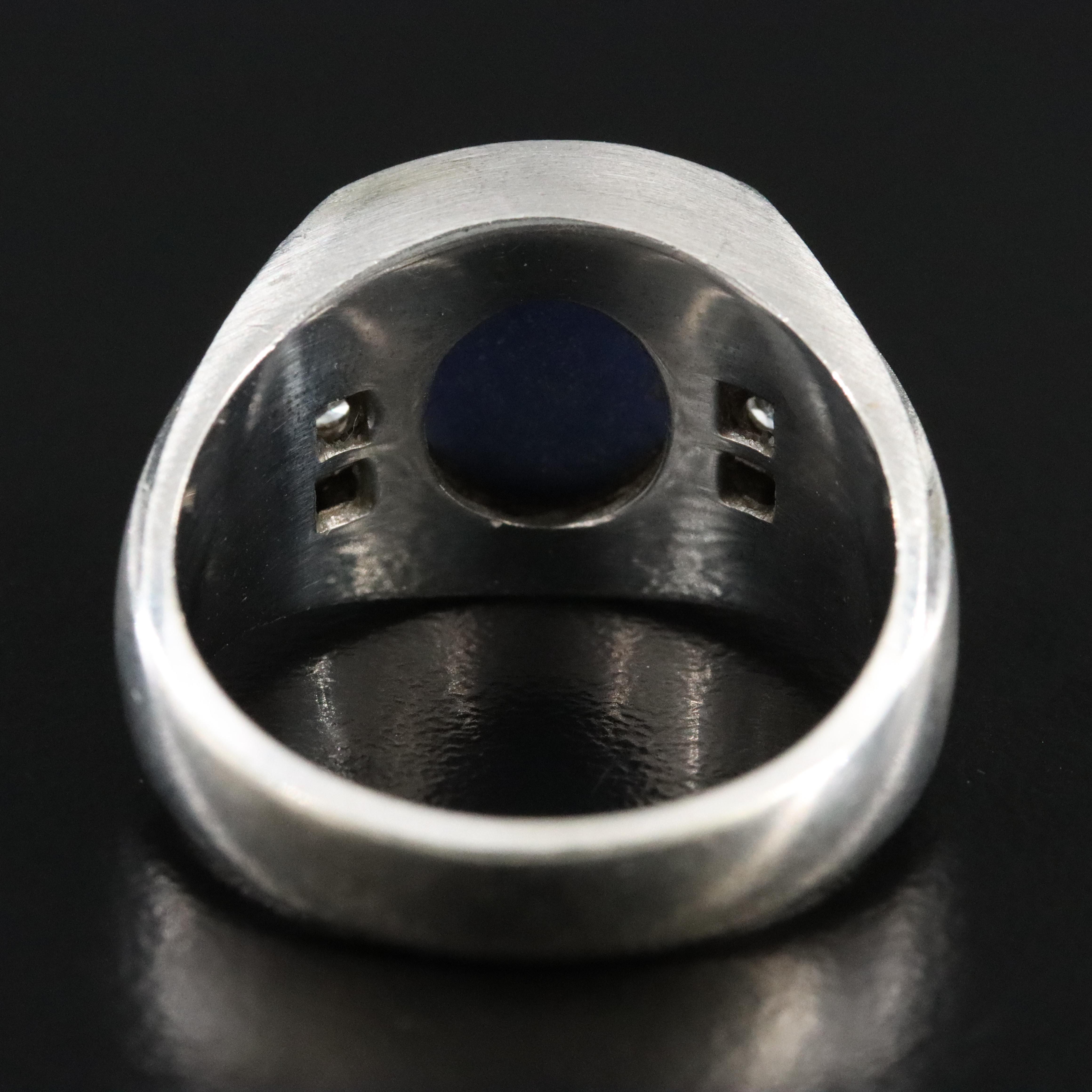 Vintage 14K Star Sapphire and Diamond Ring