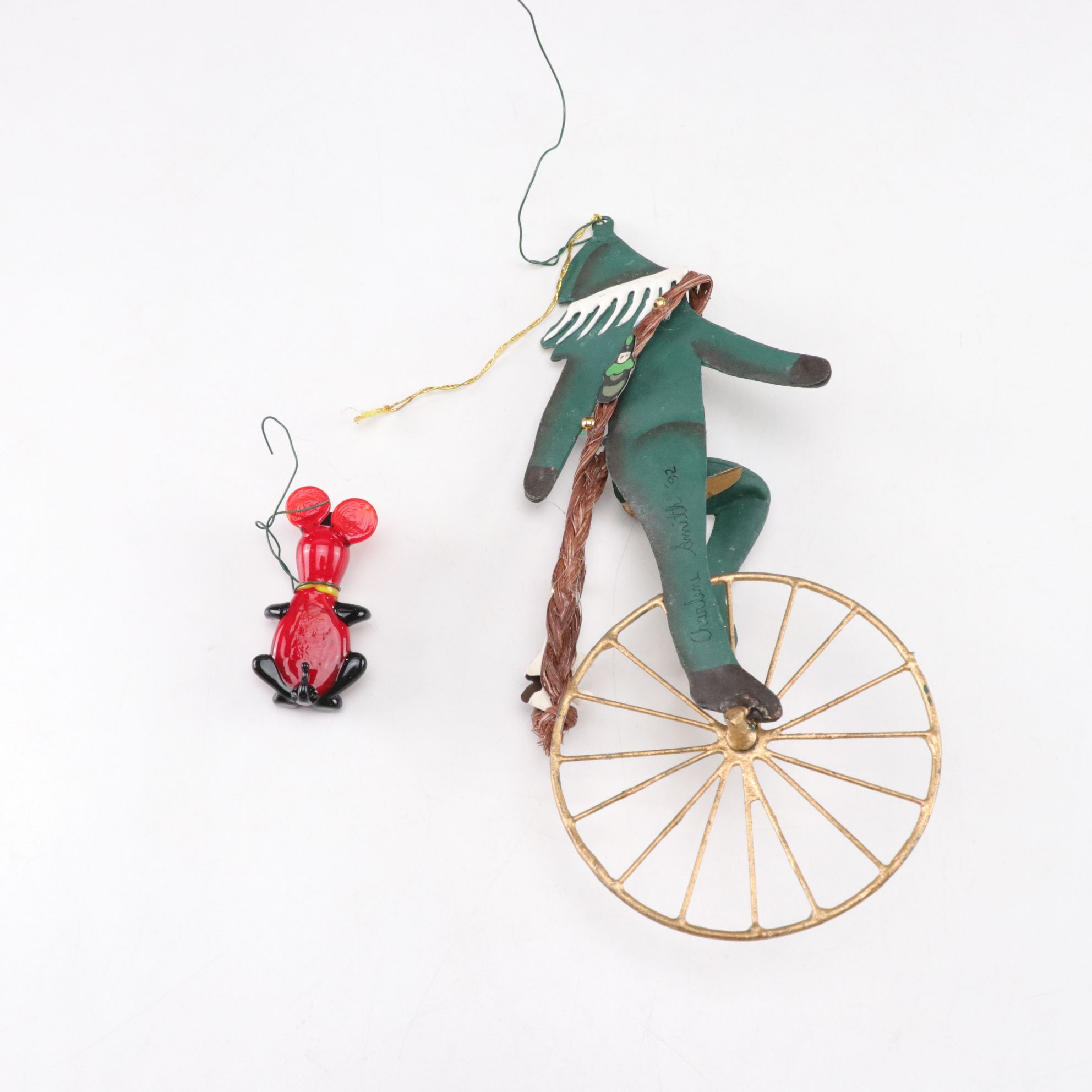 Hand-Crafted Christmas Elf Ornament with Polish Glass Ornaments and More