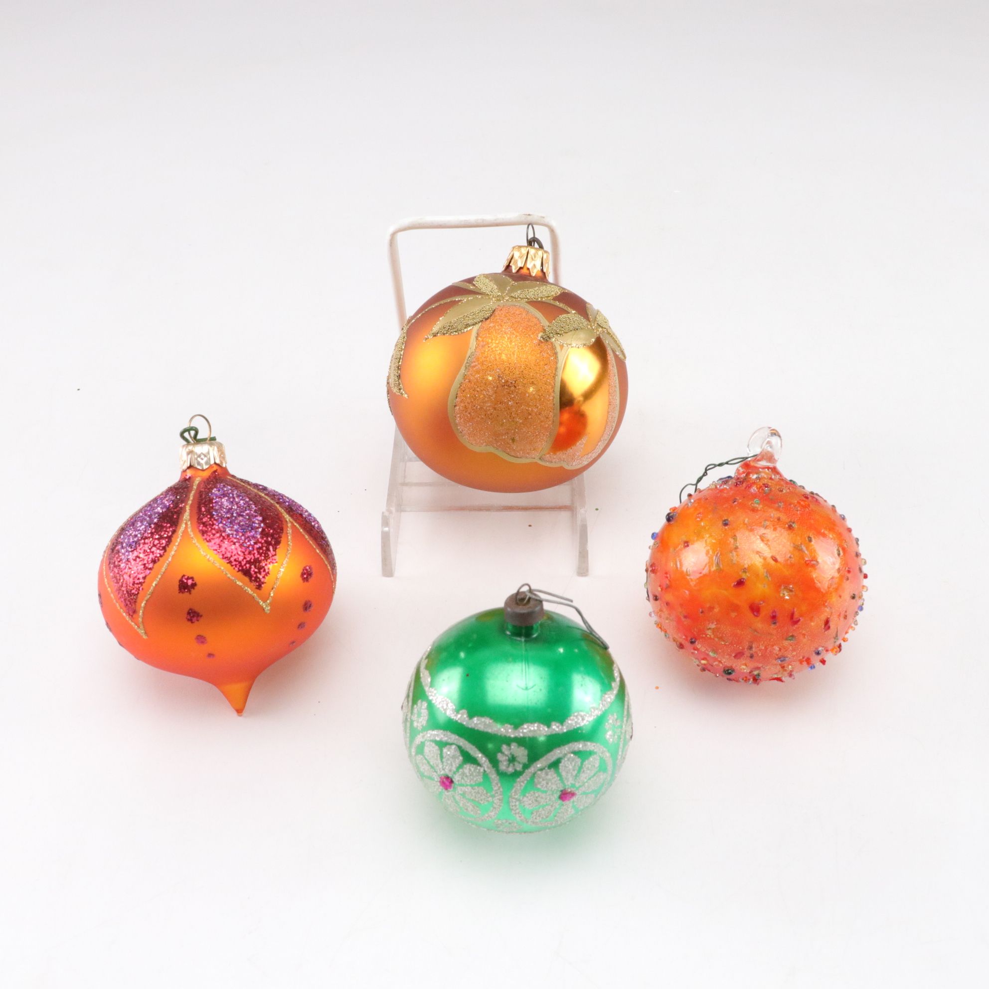 Hand-Crafted Christmas Elf Ornament with Polish Glass Ornaments and More