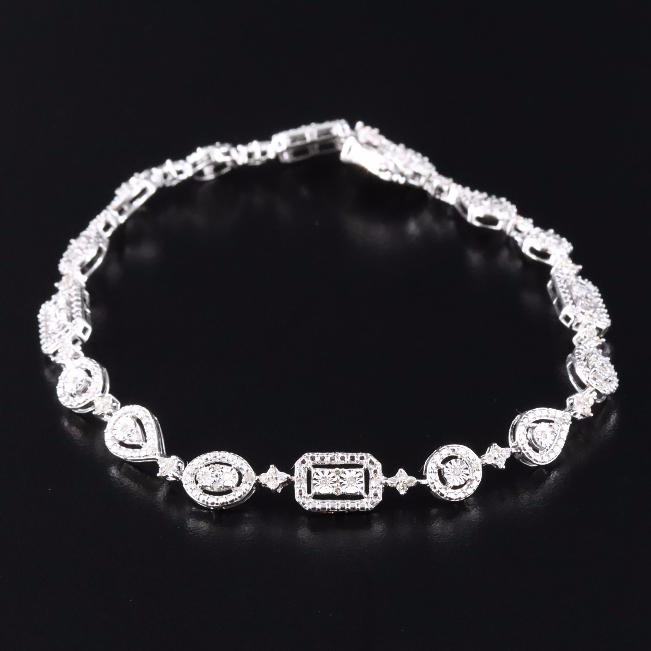 Sterling Diamond Bracelet