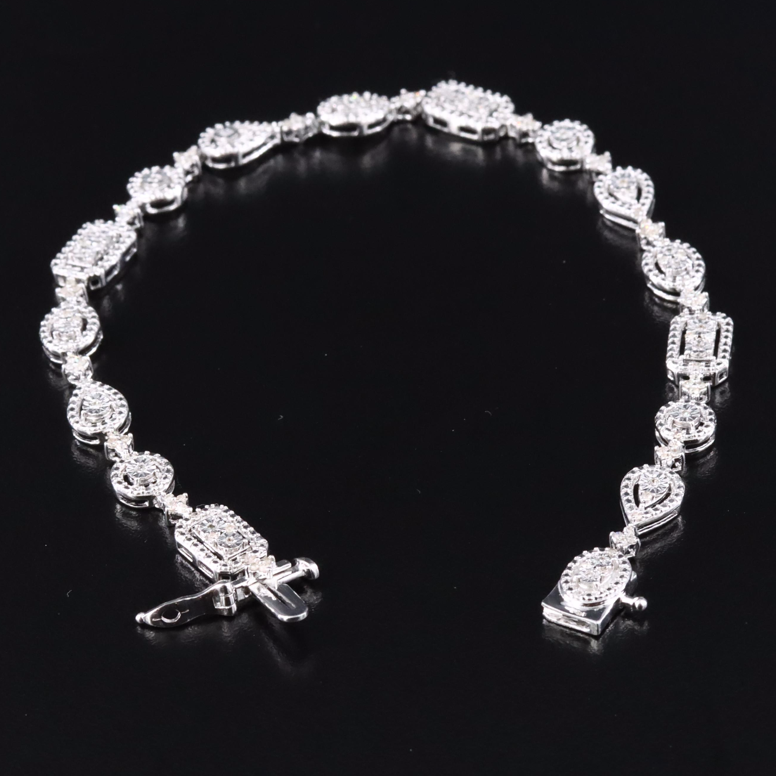 Sterling Diamond Bracelet