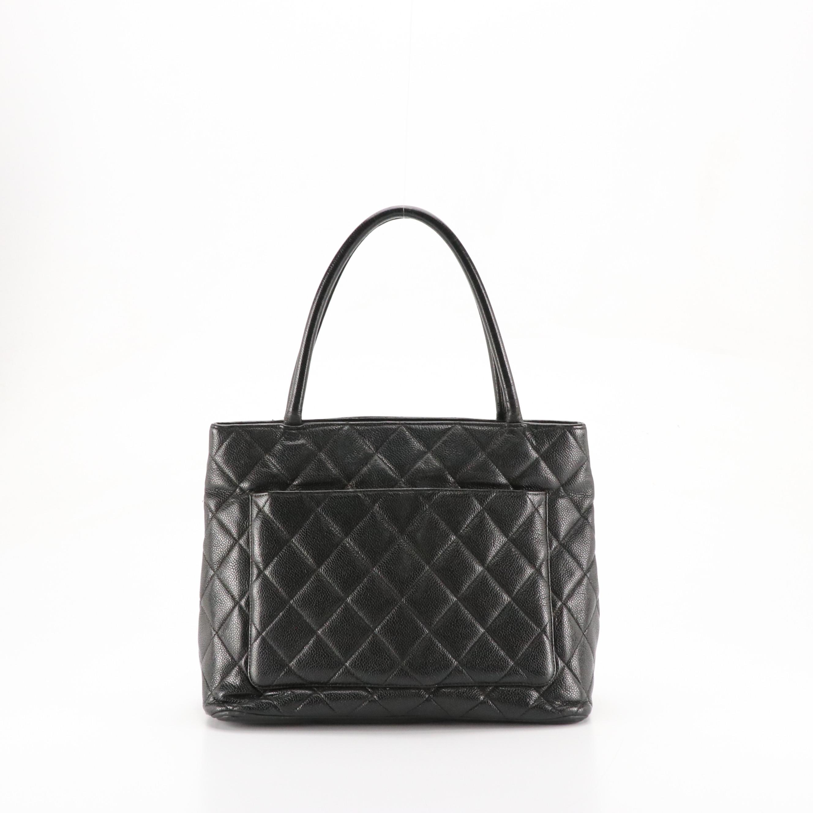 Chanel CC Medallion Tote in Quilted Caviar Leather