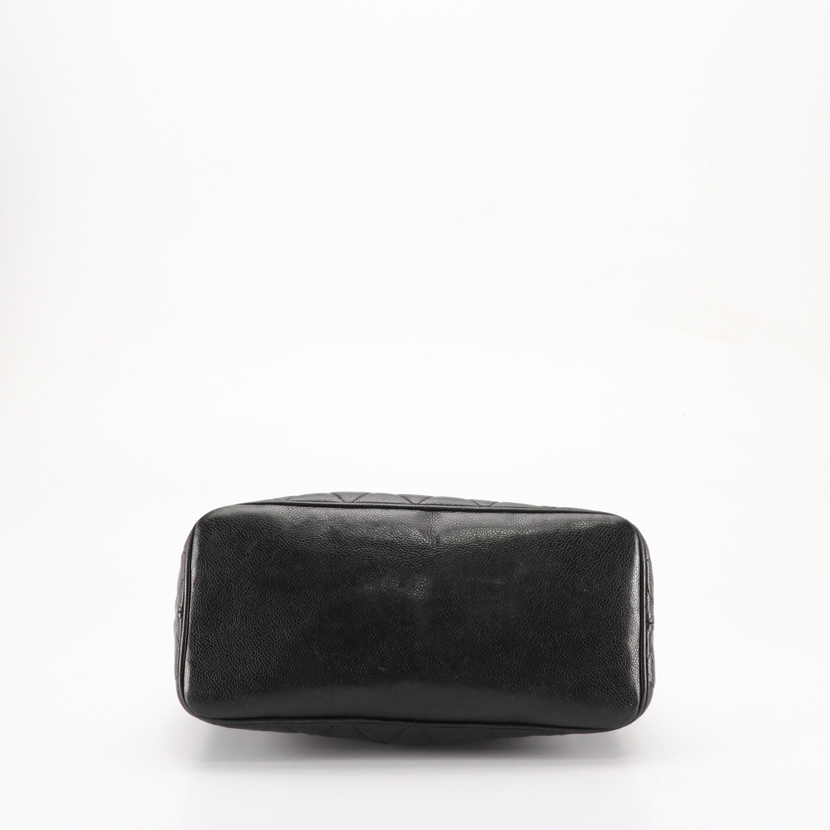 Chanel CC Medallion Tote in Quilted Caviar Leather