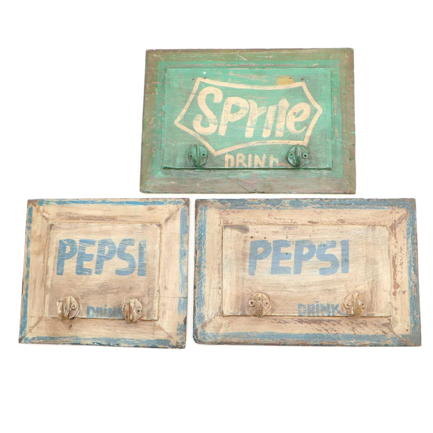 Pepsi and Sprite Advertising Hanging Coat Racks | EBTH