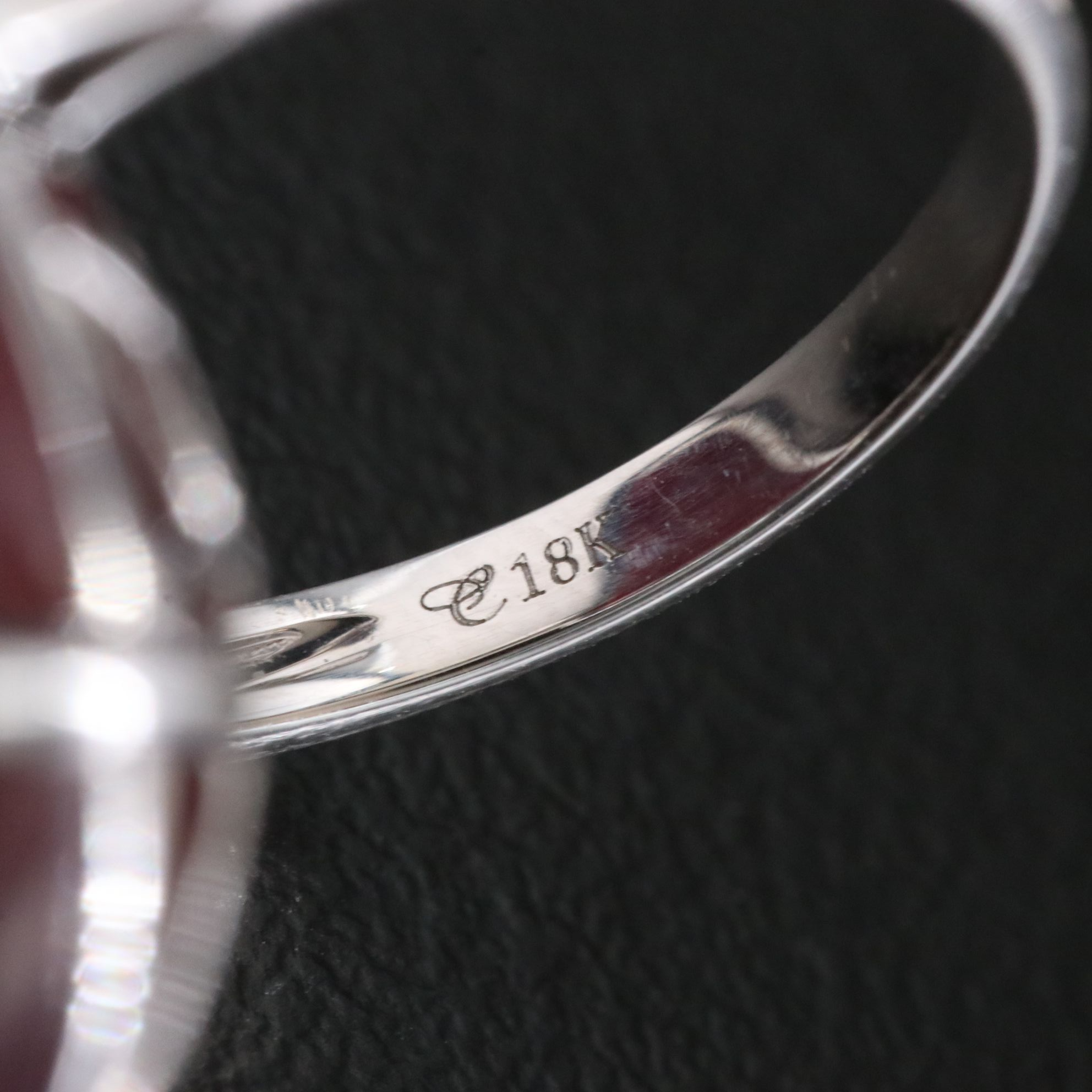 Chromia 18K 46.20 CT Carved Ruby and Diamond Floral Ring