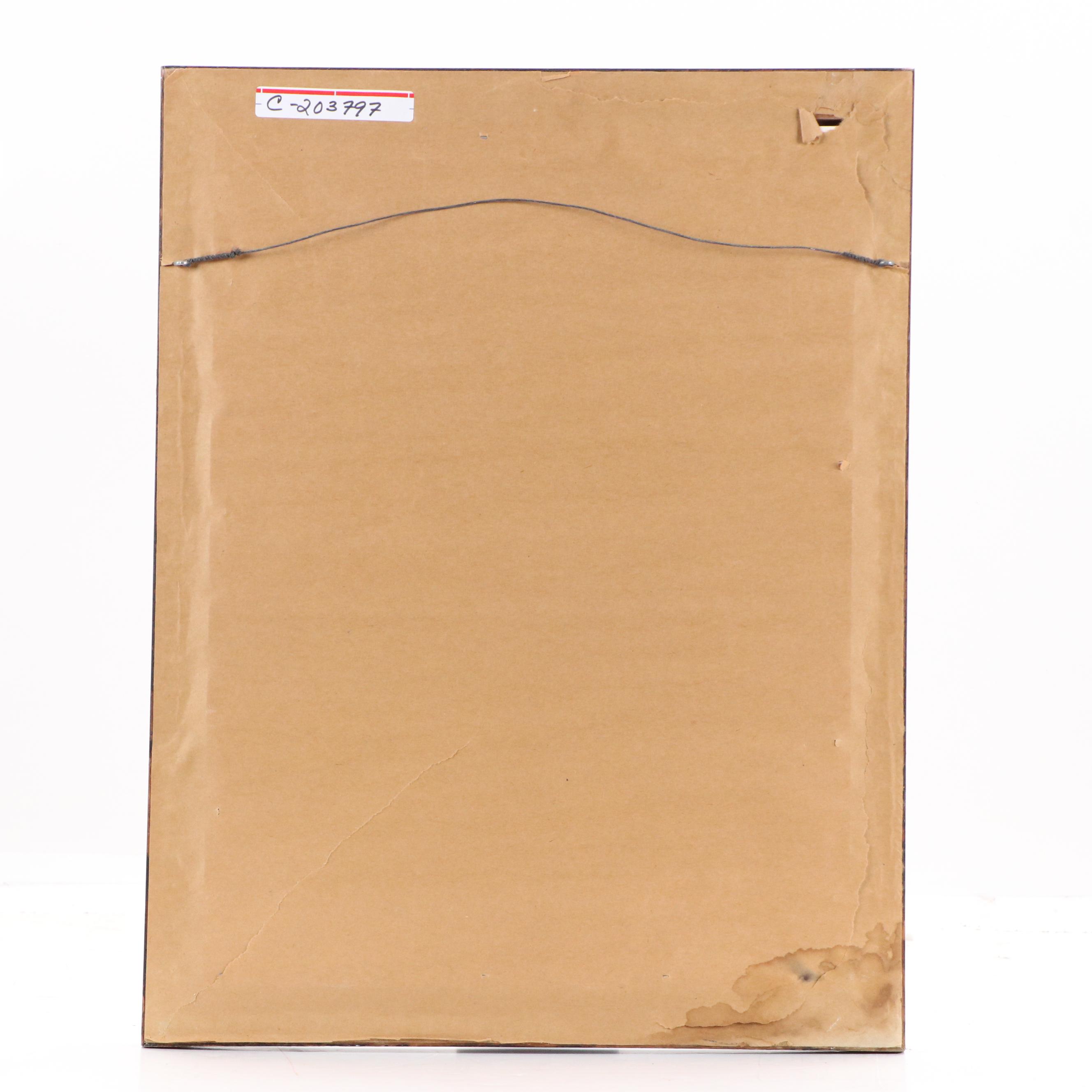 Sacred Heart Crucifixion Linocut, 21st Century