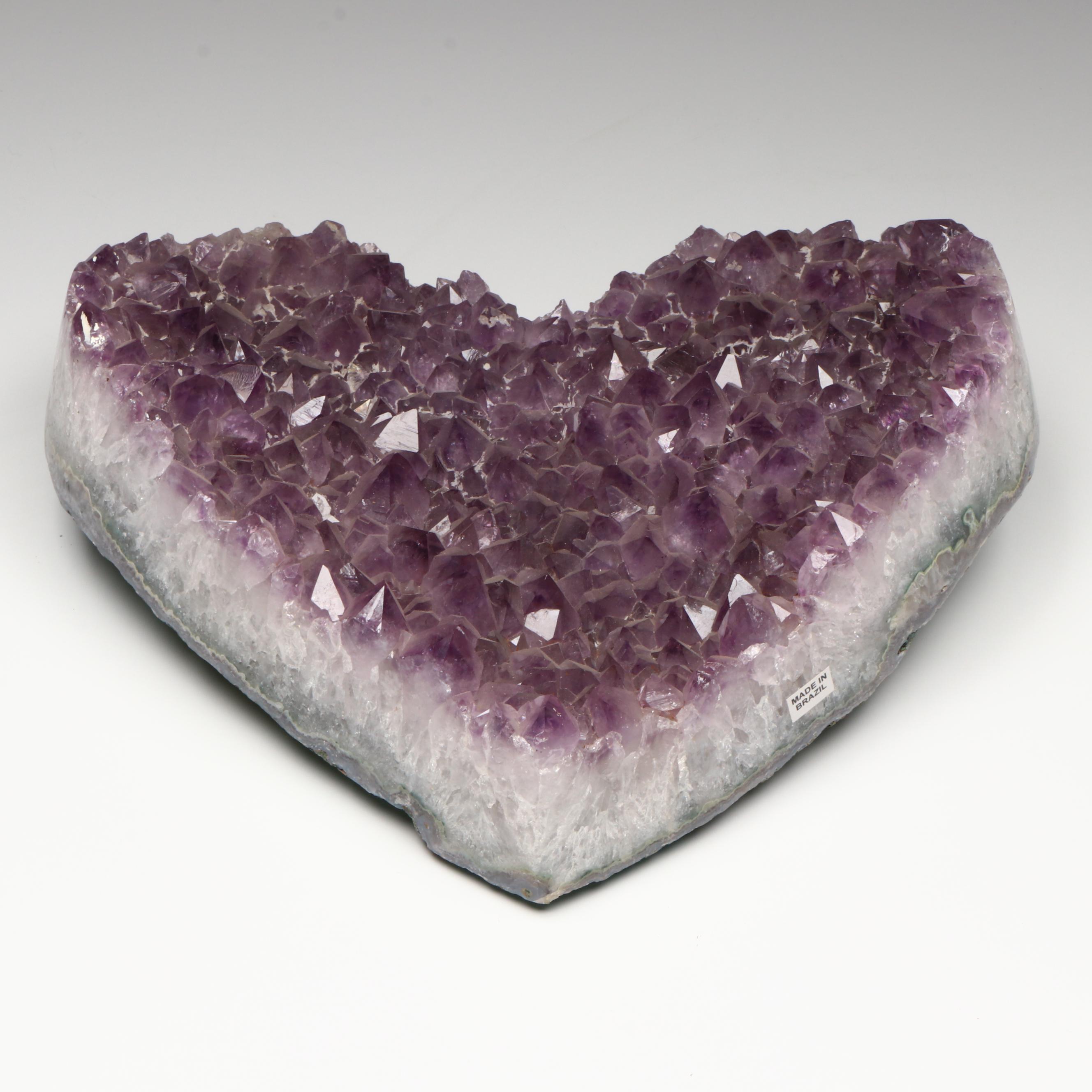 Brazilian Heart-Cut Amethyst Specimen